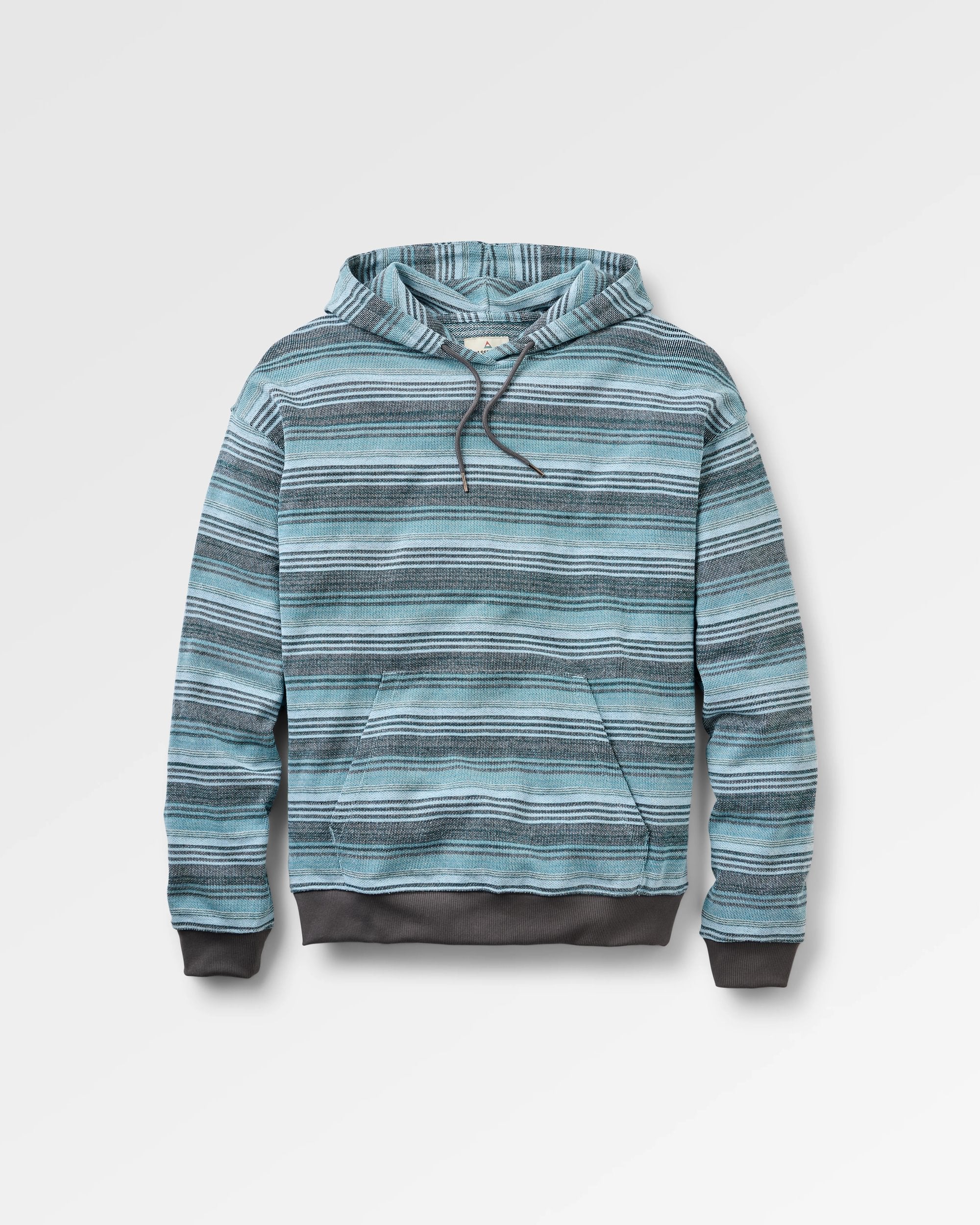 Lagoon Loopback Relaxed Fit Hoodie - Multi Blue Stripe