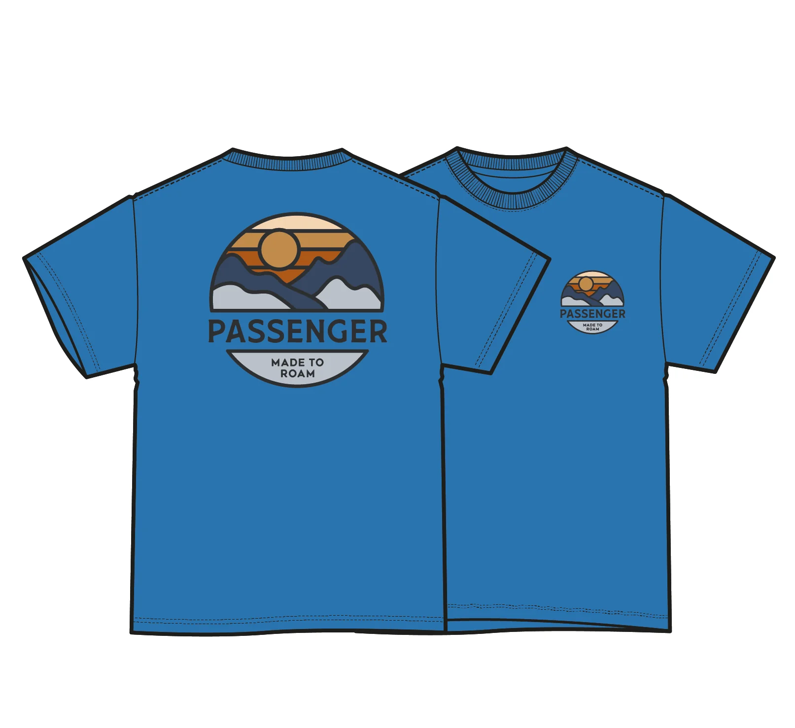 Laidback Relaxed Fit T-Shirt - Marine Blue - Image 6