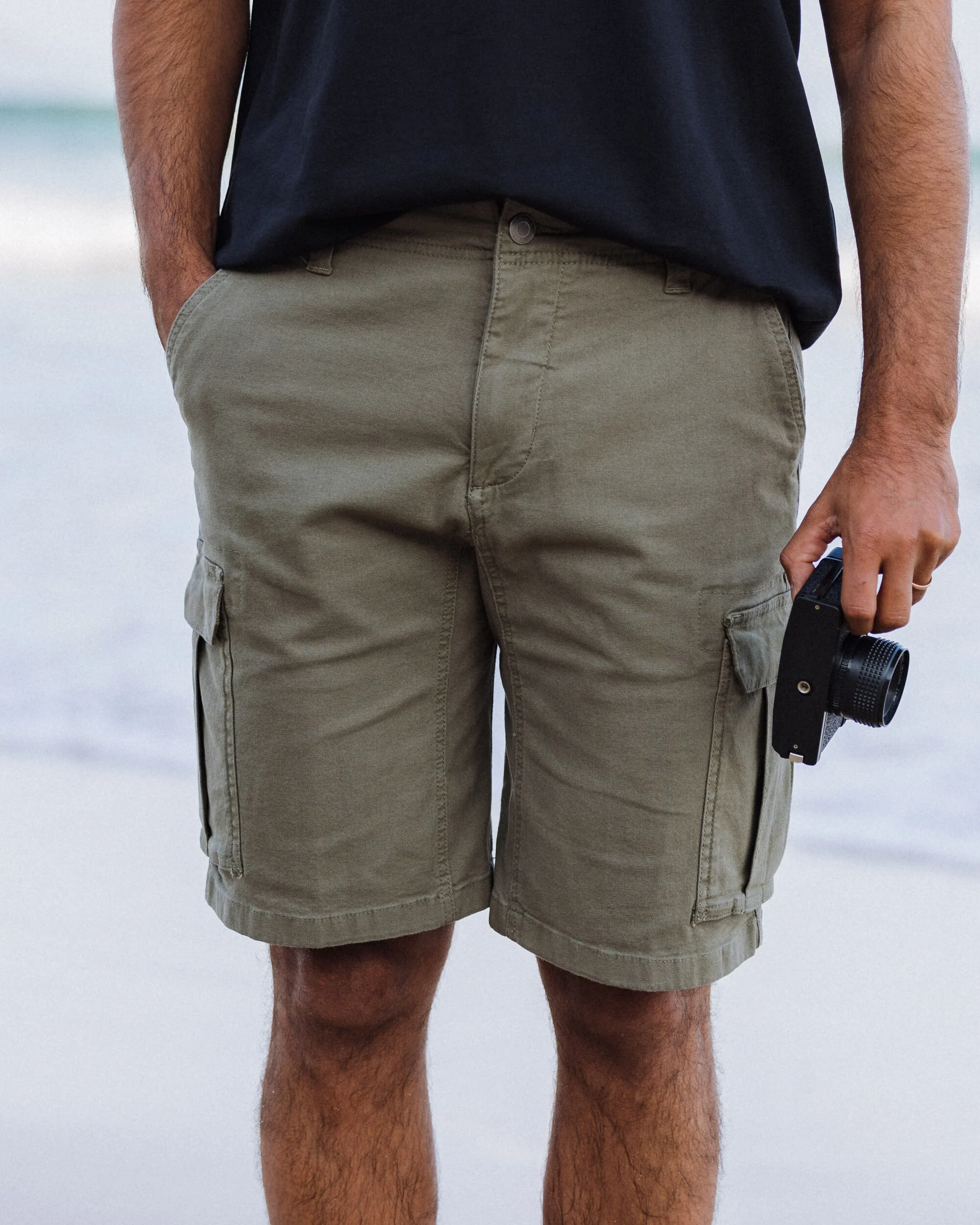 Lakeside Cargo Cotton Short - Dusty Olive