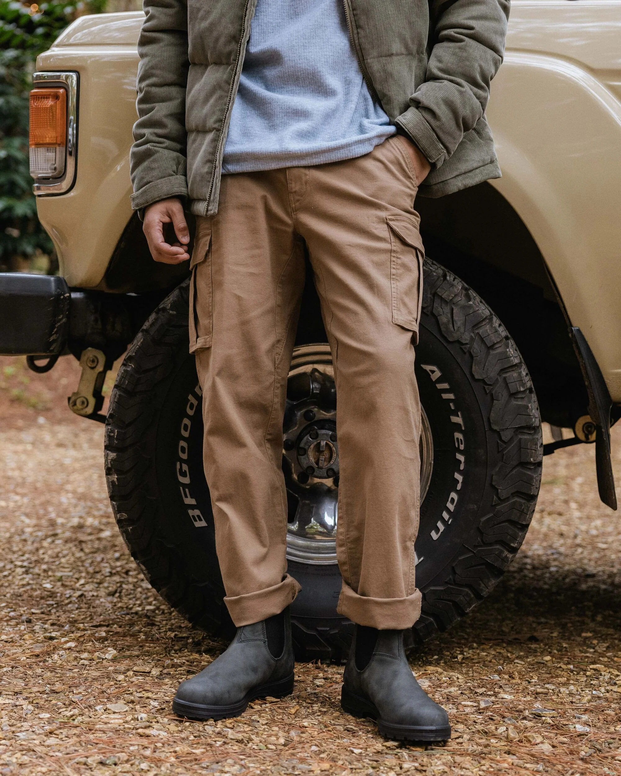 Lakeside Cargo Cotton Trouser - Caramel