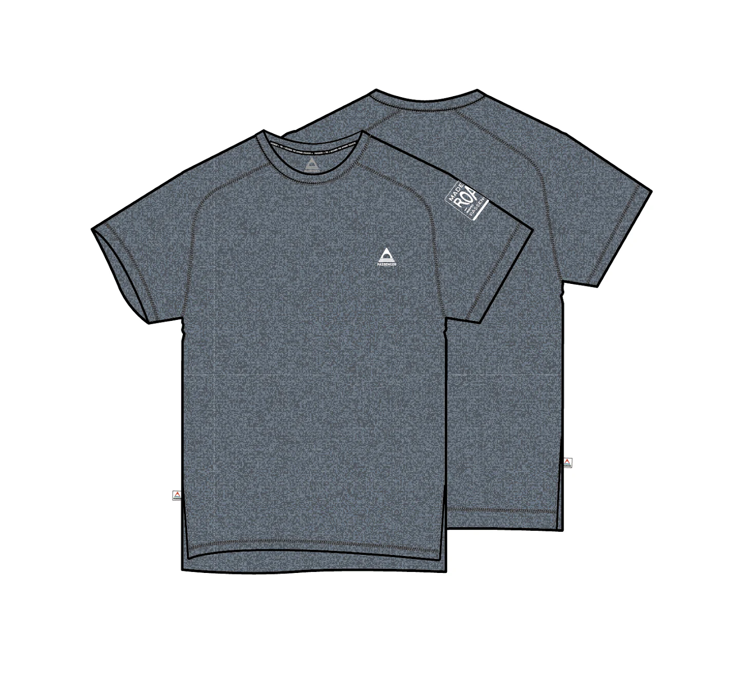 Light Ray Lightweight Surf T-Shirt - Storm Grey Marl - Image 6