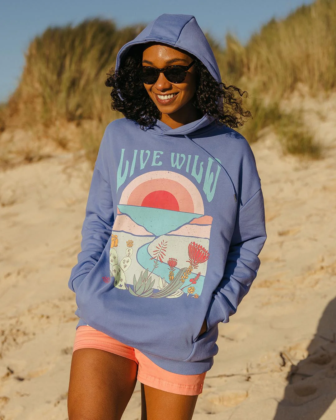 Live Wild Oversized Hoodie - Baja