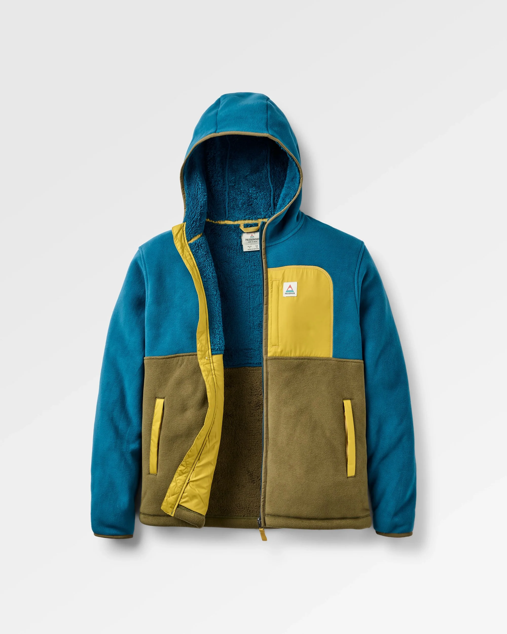 Loch Hooded Polar Fleece - Tidal Blue/Dark Olive