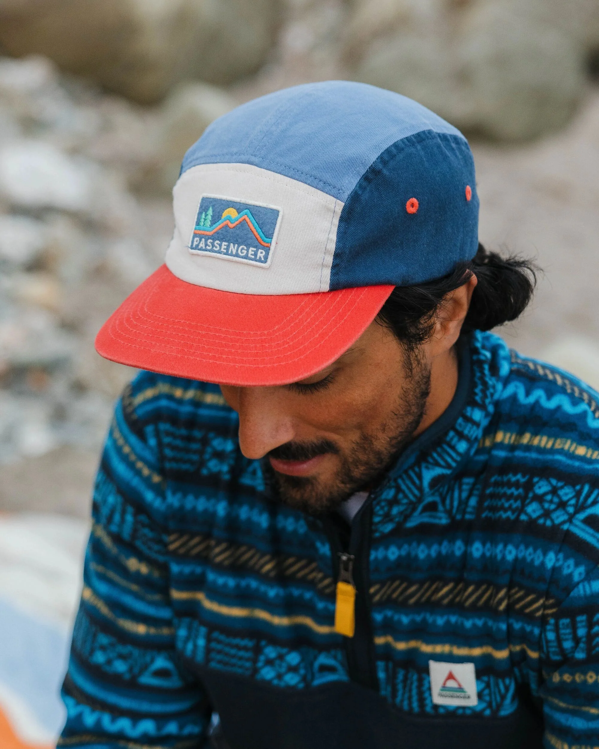 Made To Roam 5 Panel Cap - Moonlight Blue Multi