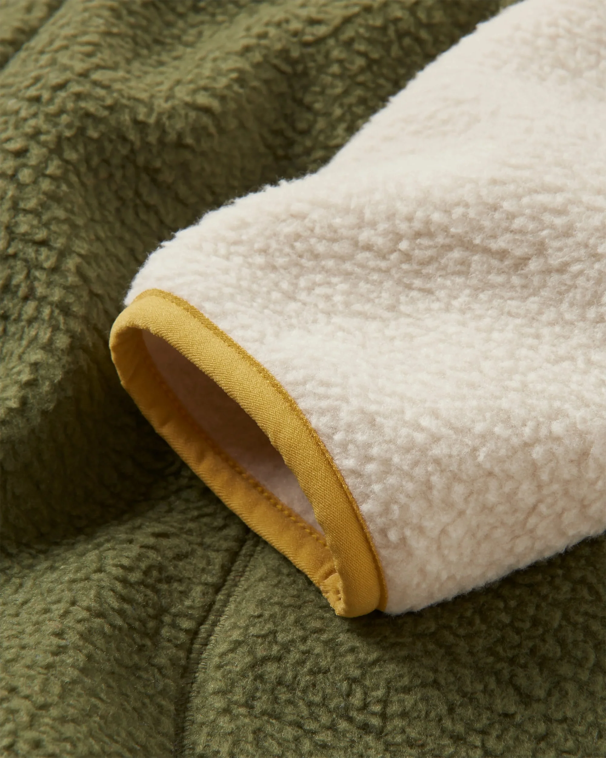 Maine 1/2 Zip Sherpa Fleece - Khaki - Image 7