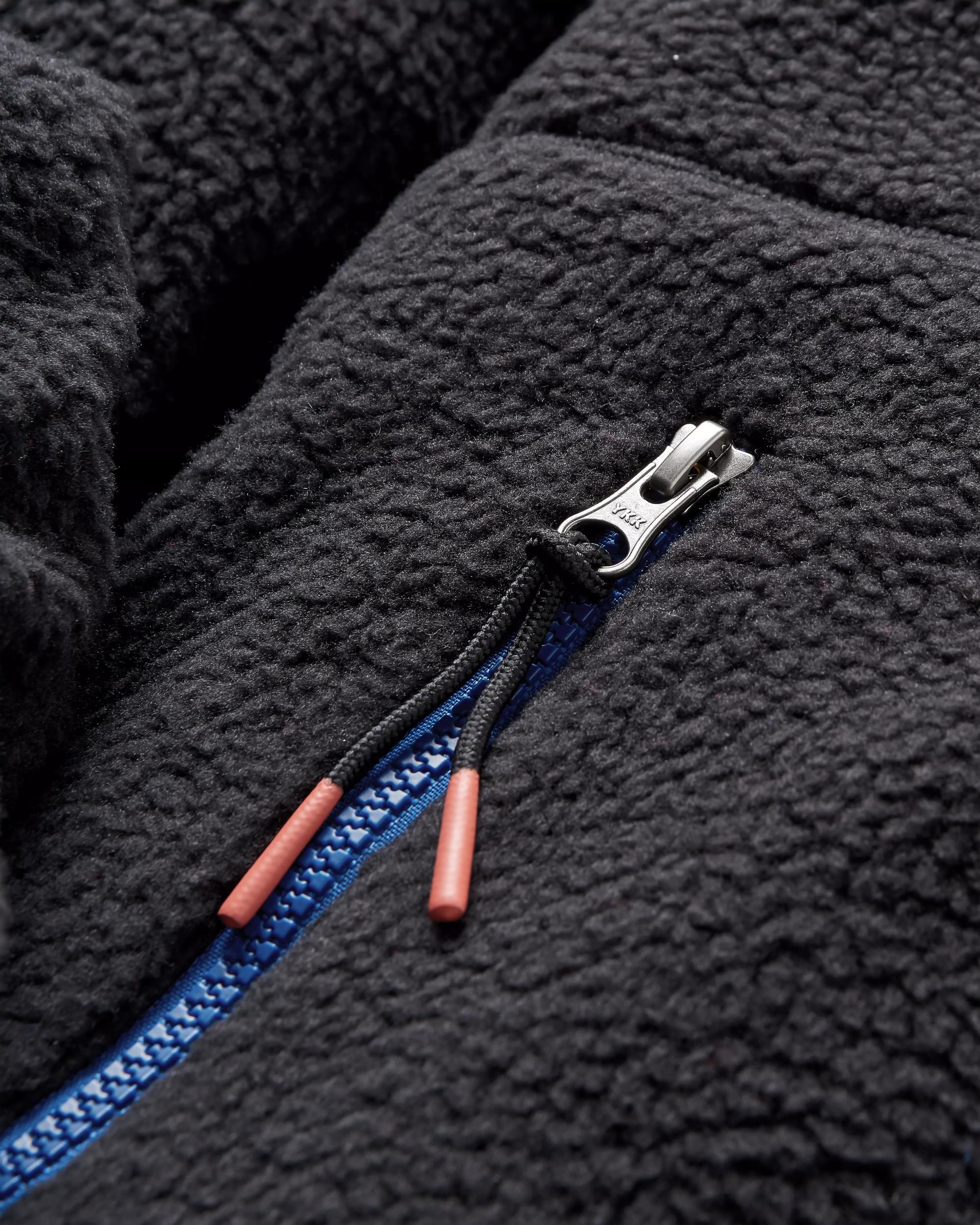 Maine 1/2 Zip Sherpa Fleece - Black - Image 5