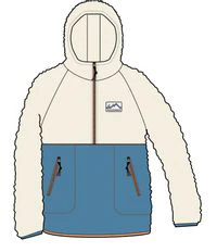 Maine 1/2 Zip Sherpa Fleece - Atlantic Blue - Image 12