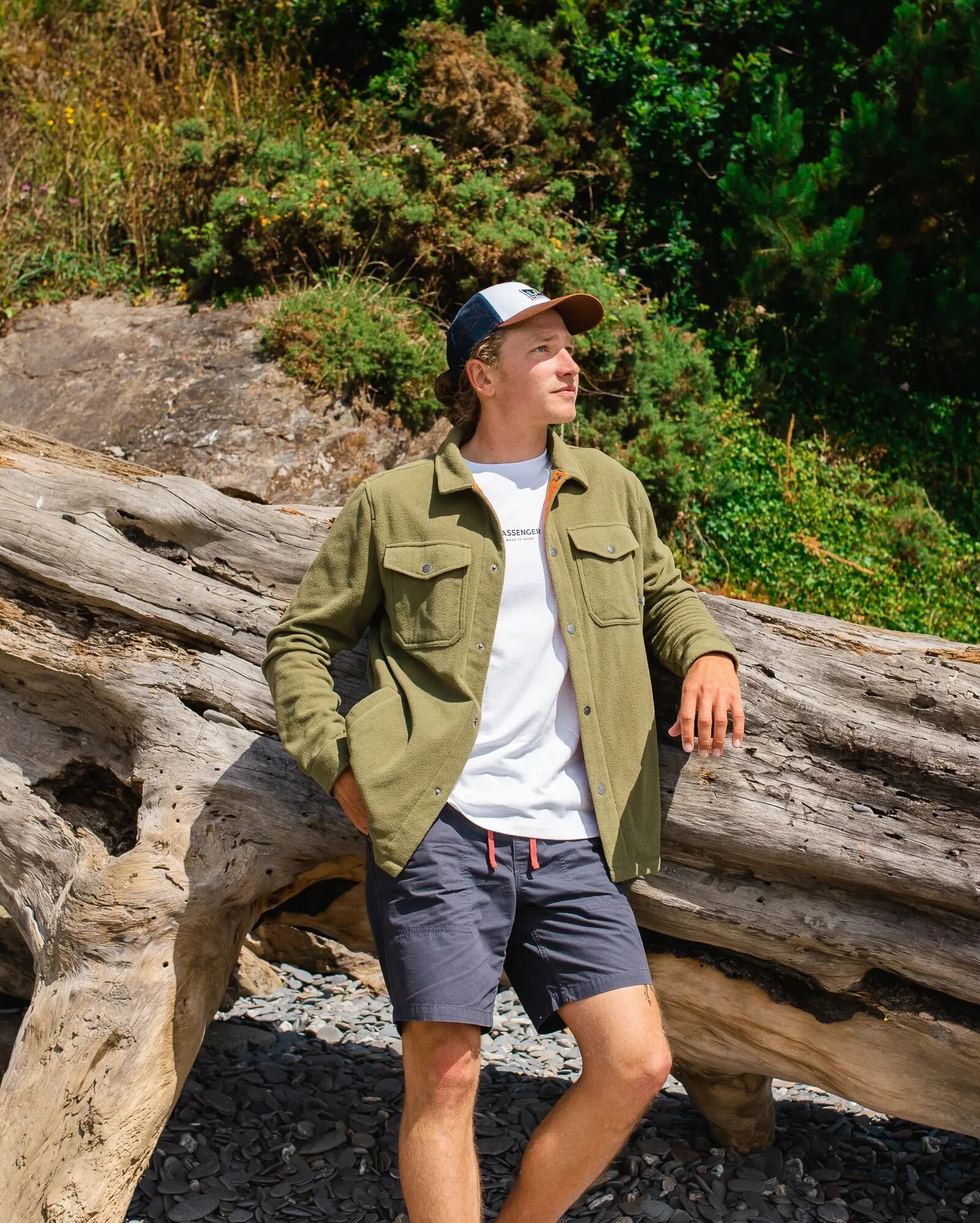 Maple Polar Fleece Shirt - Khaki - Image 3