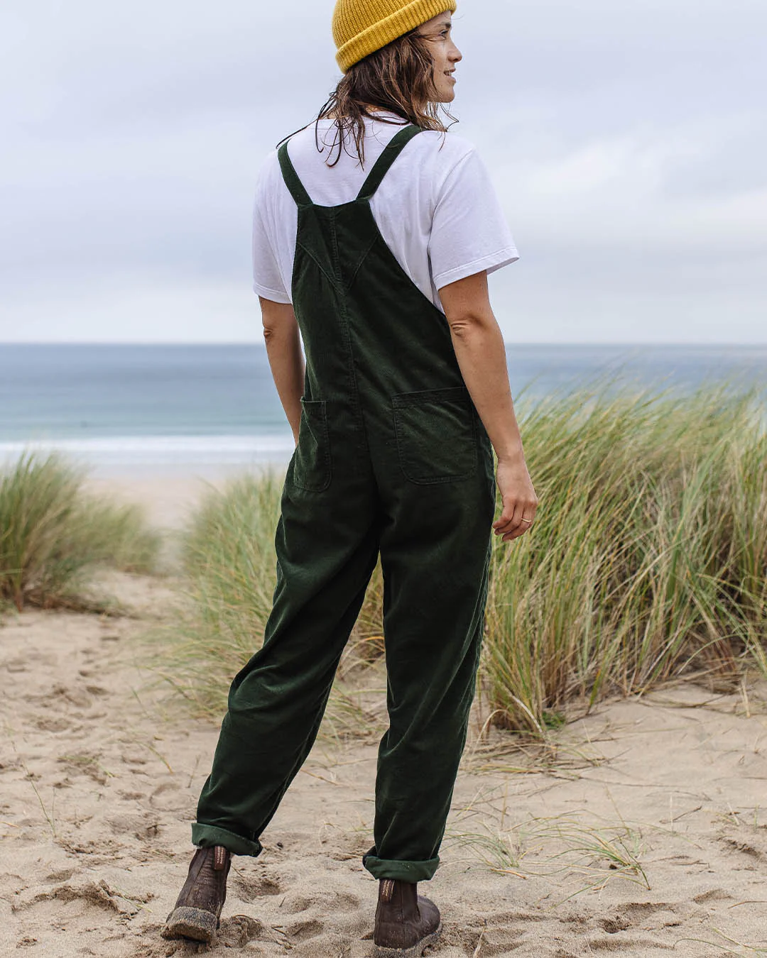 Meadows Cord Dungarees - Fir Tree - Image 5