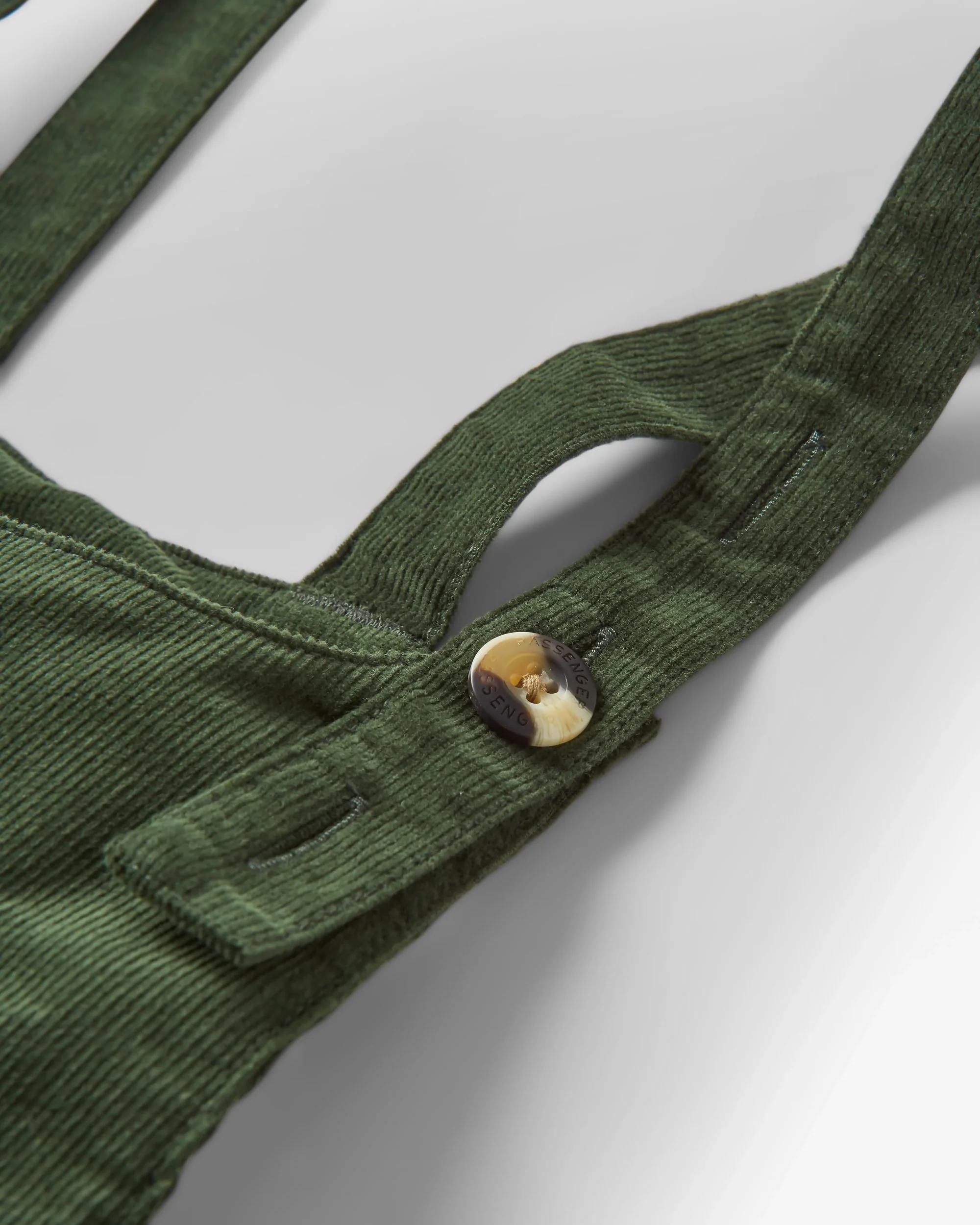 Meadows Organic Cotton Cord Dungarees - Fir Tree - Image 9