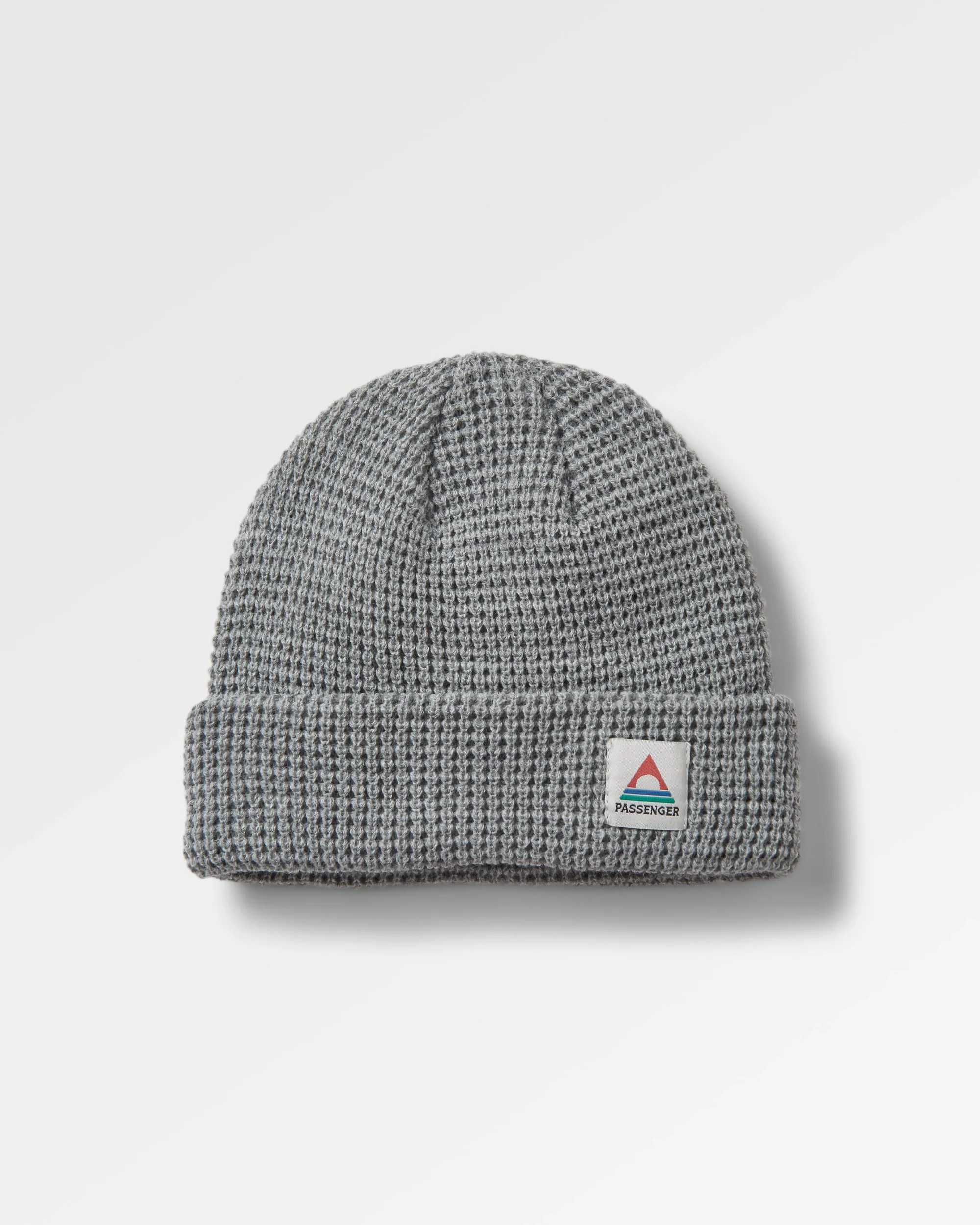 Moss Double Layer Waffle Beanie - Grey Marl