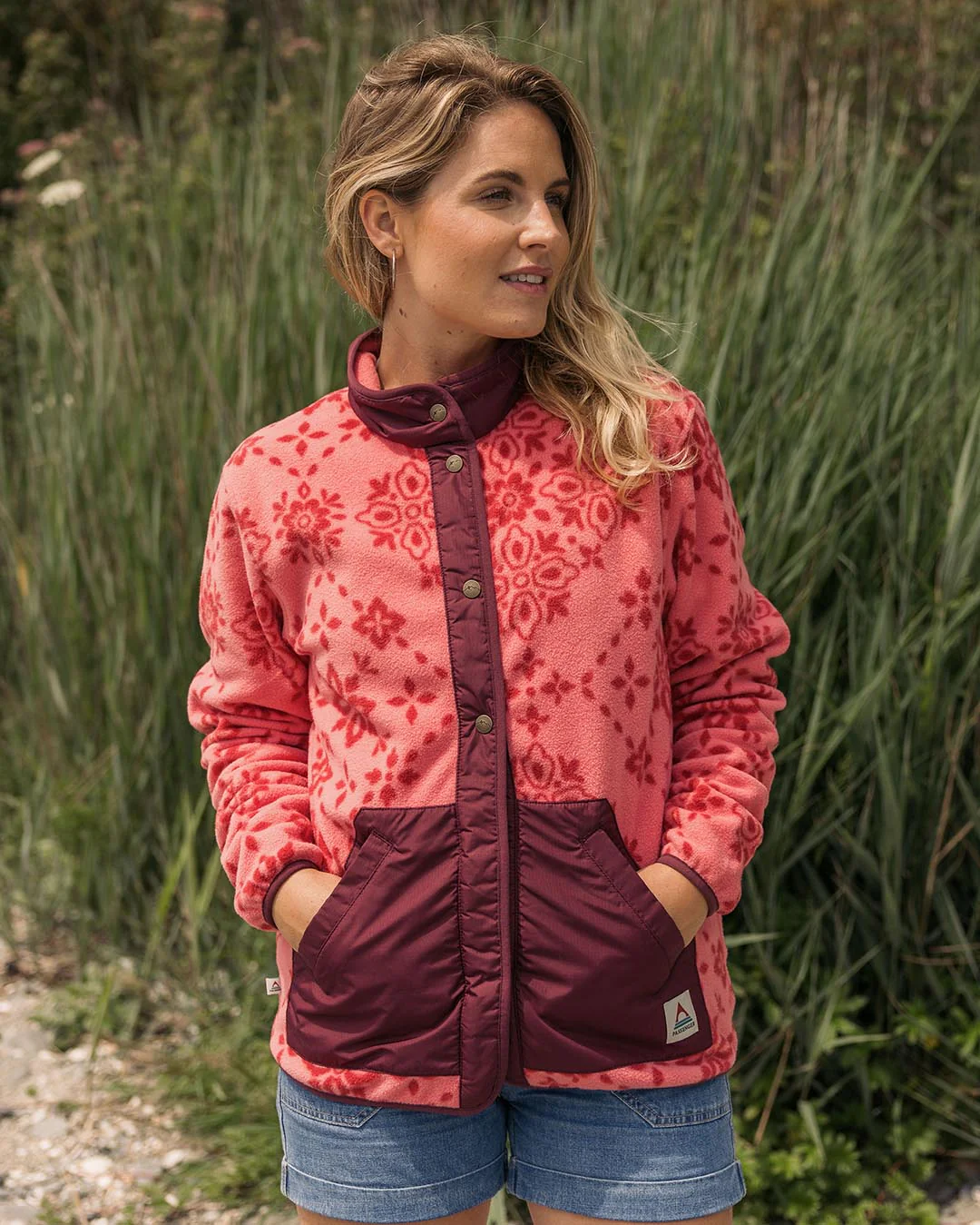 Navegado Polar Fleece - Large Tile Rose