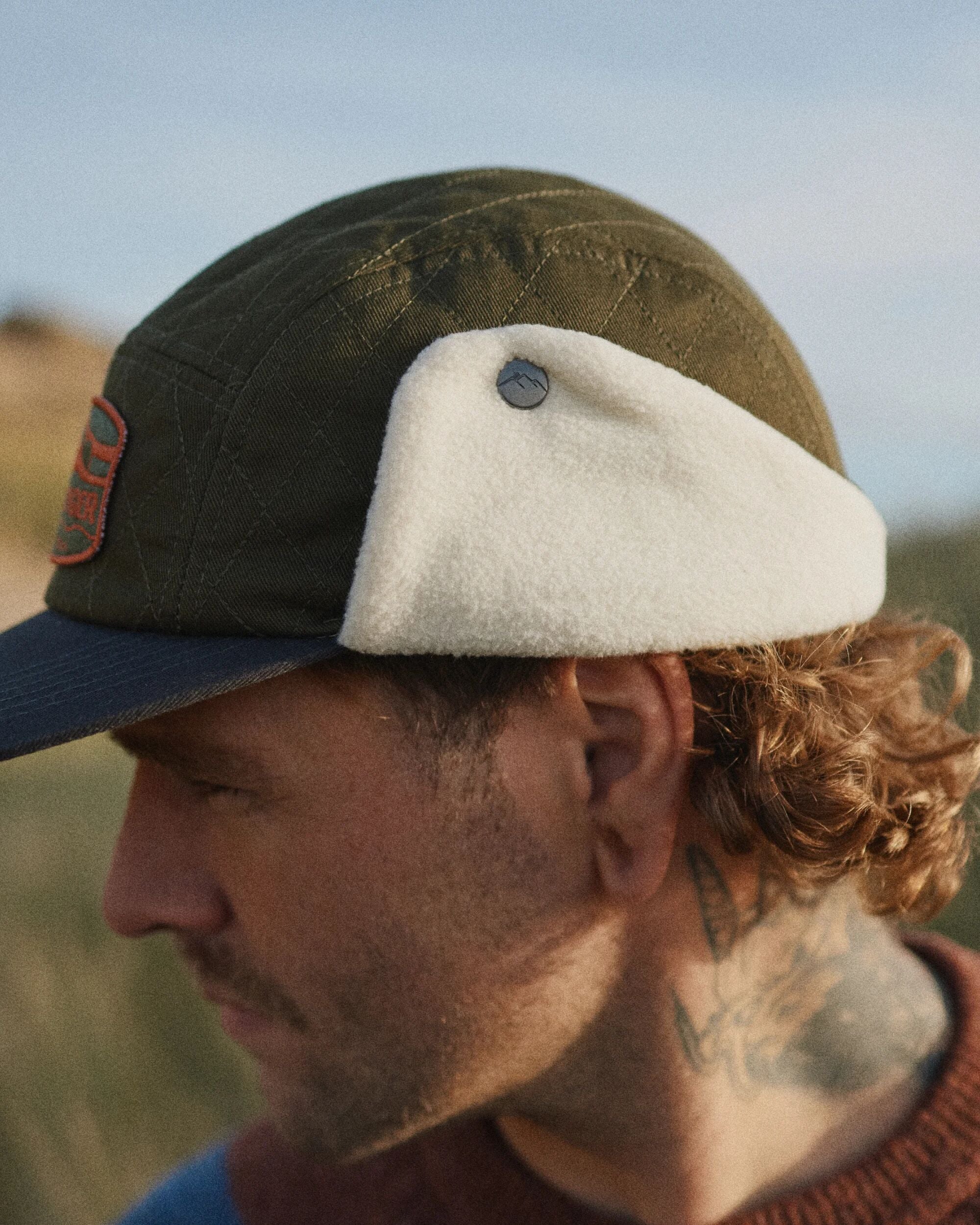 Nightfall Polar Fleece Lined Hat - Dusty Olive - Image 4