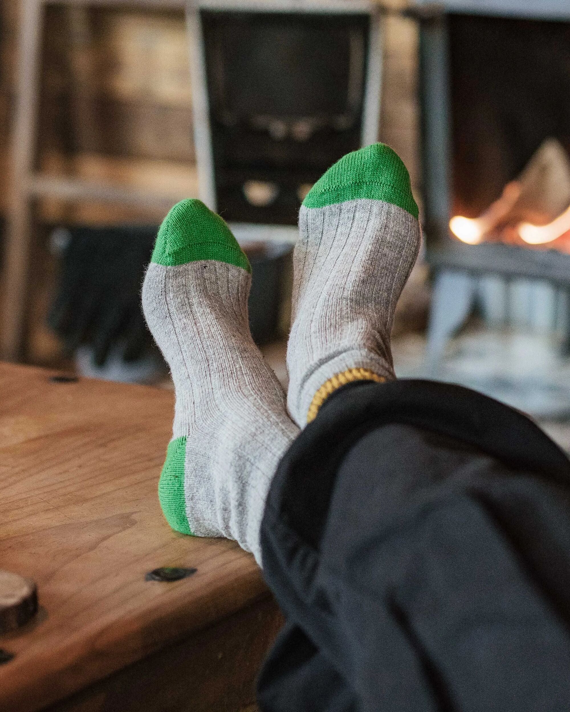 Noosa Crew Socks - Grey Marl - Image 2