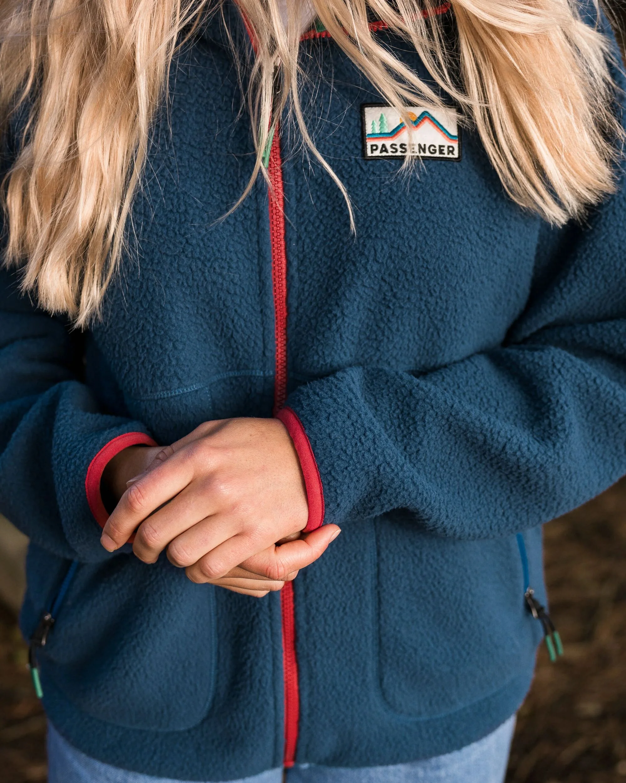 North Coast Full Zip Sherpa Fleece - Dark Denim - Image 3