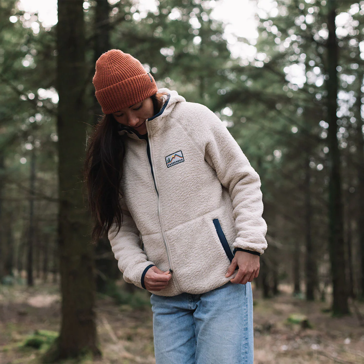 North Coast Full Zip Sherpa Fleece - Oatmeal - Image 6