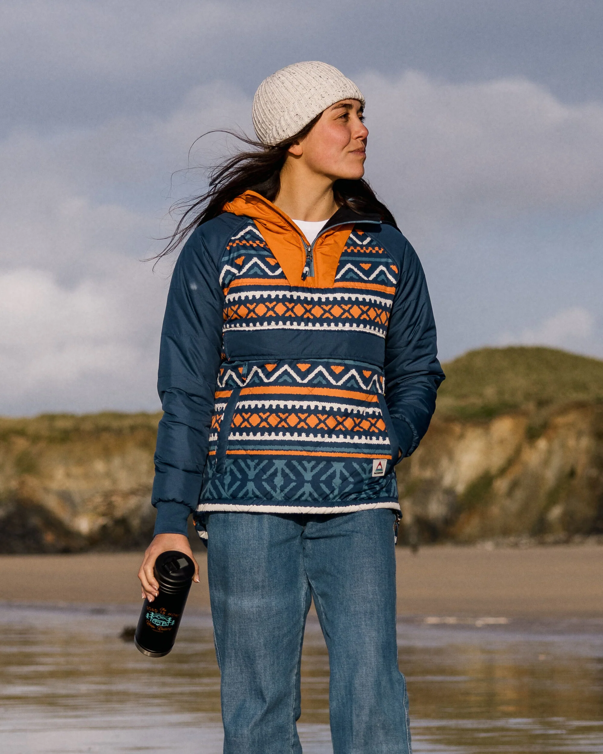 Ocean Insulated Anorak - Homespun Stripe Navy