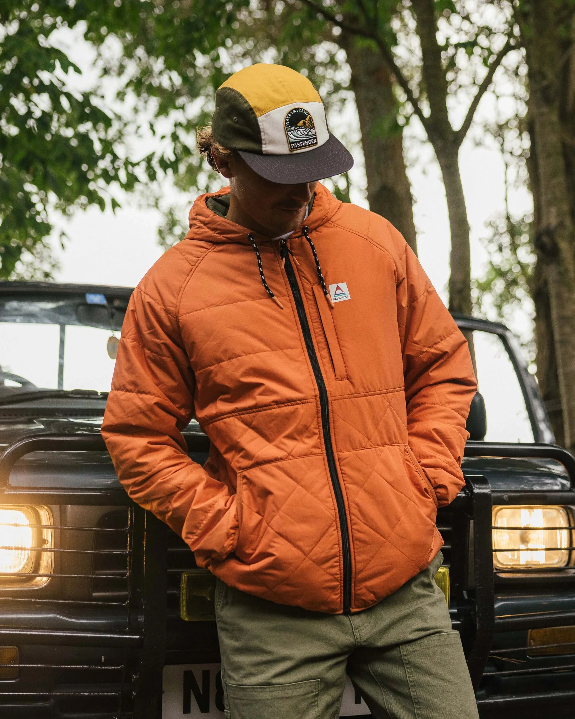 Dylan Insulated Full Zip Jacket - Burnt Orange - Image 6