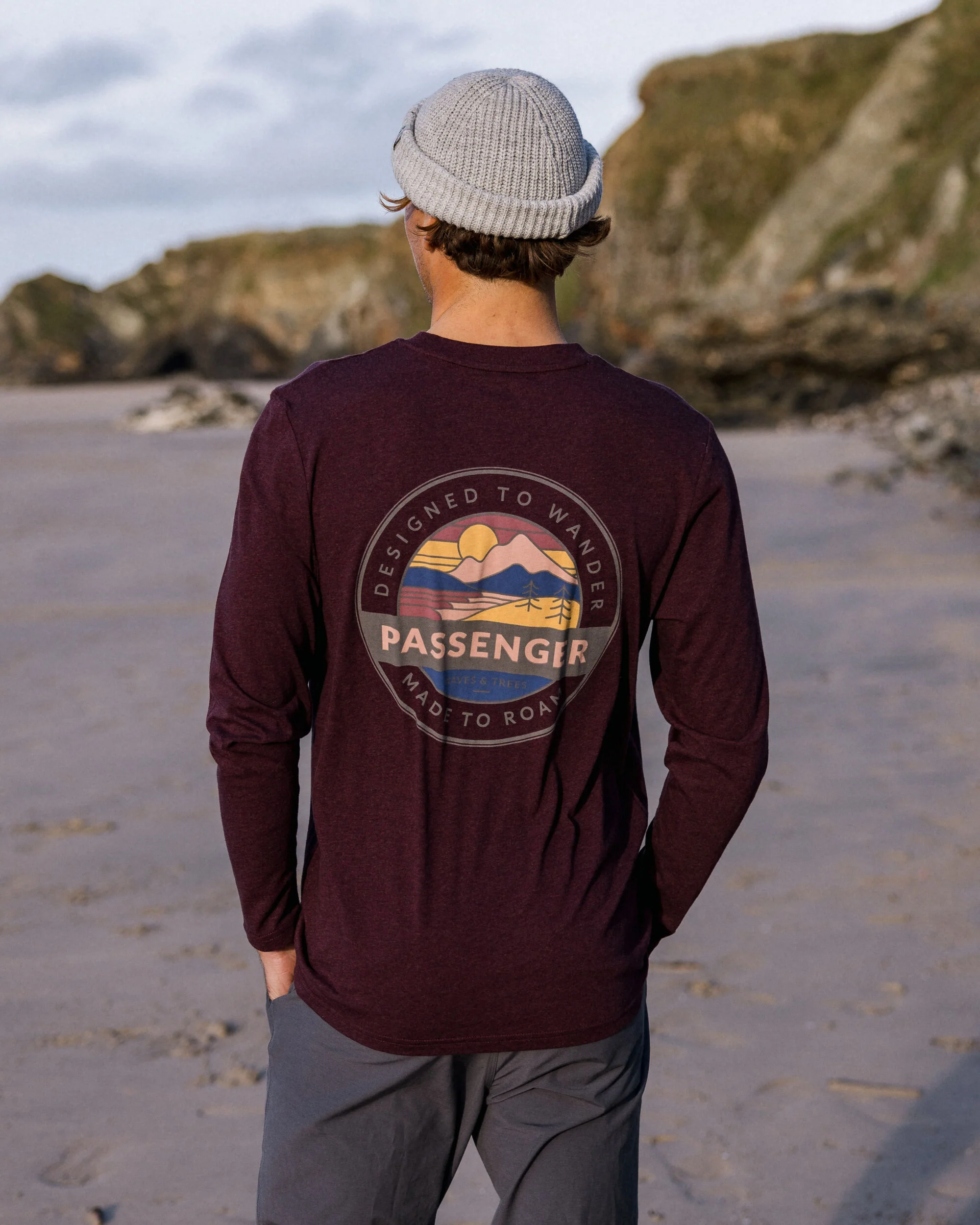 Odyssey LS T-Shirt - Wine Marl
