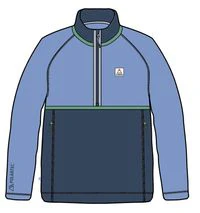 Off Trail Grid Polar Fleece - Cornflower/Dark Denim - Image 9