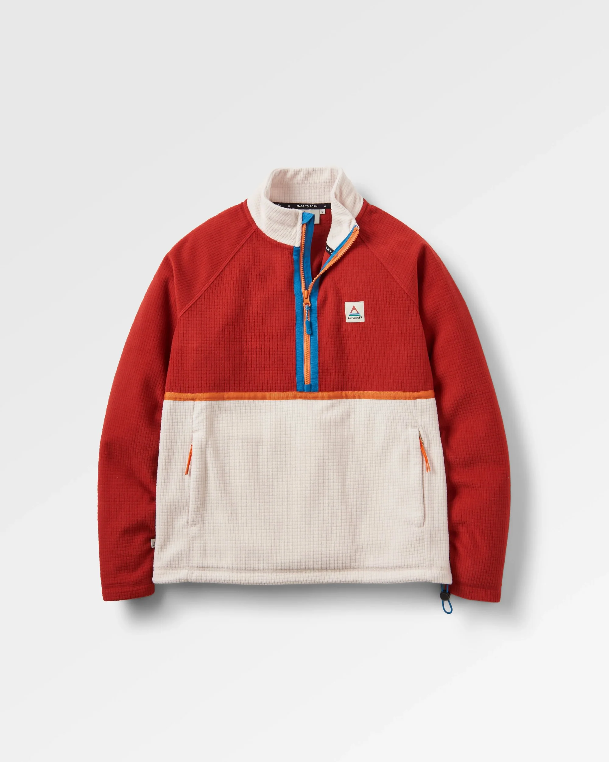 Off Trail Grid Polar Fleece - Red Ochre/Birch