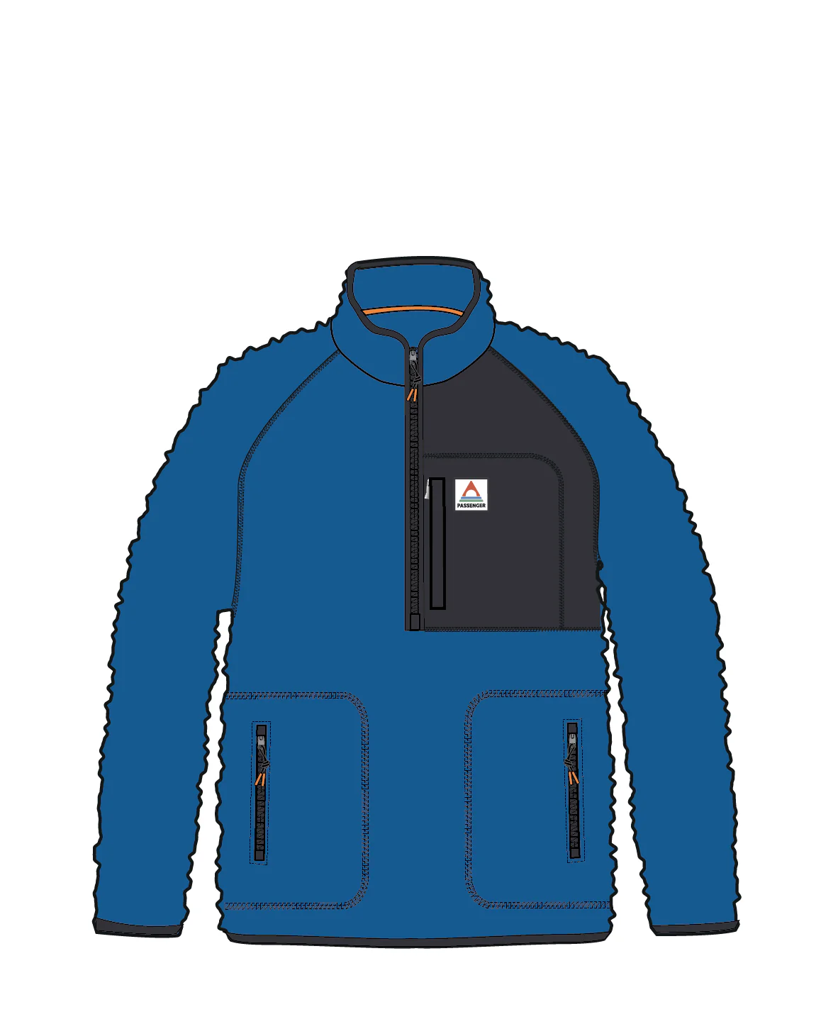 Offgrid 1/2 Zip Sherpa Fleece - Azure Blue - Image 9