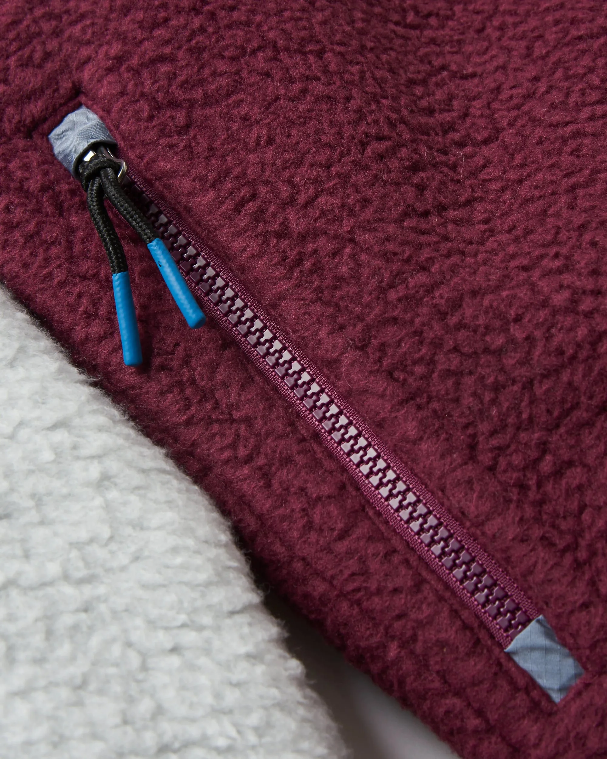 Offgrid 1/2 Zip Sherpa Fleece - Grey Marl/Fig - Image 8