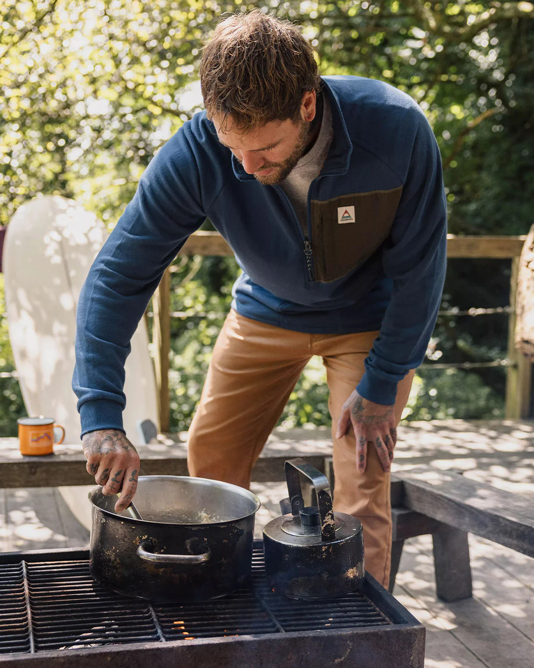 Offgrid 1/4 Zip Sweatshirt - Dark Denim - Image 5