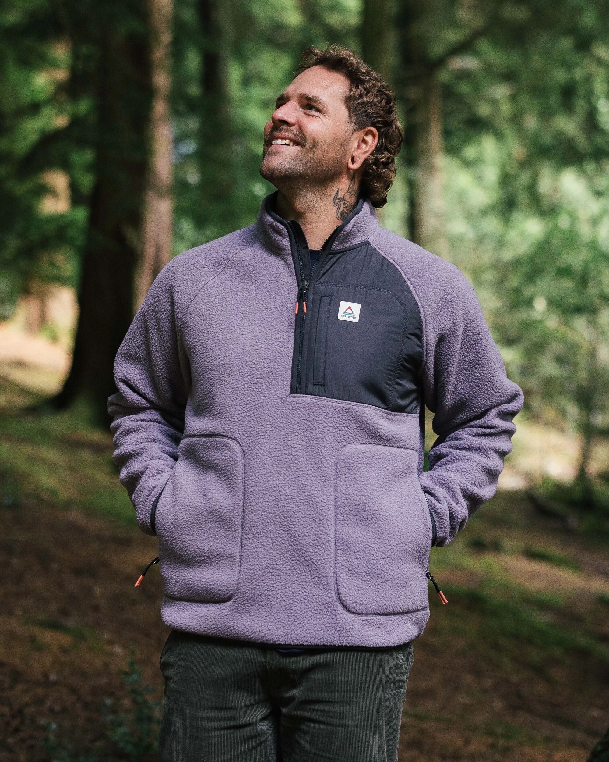 Offgrid 1/2 Zip Sherpa Fleece - Dusty Lilac