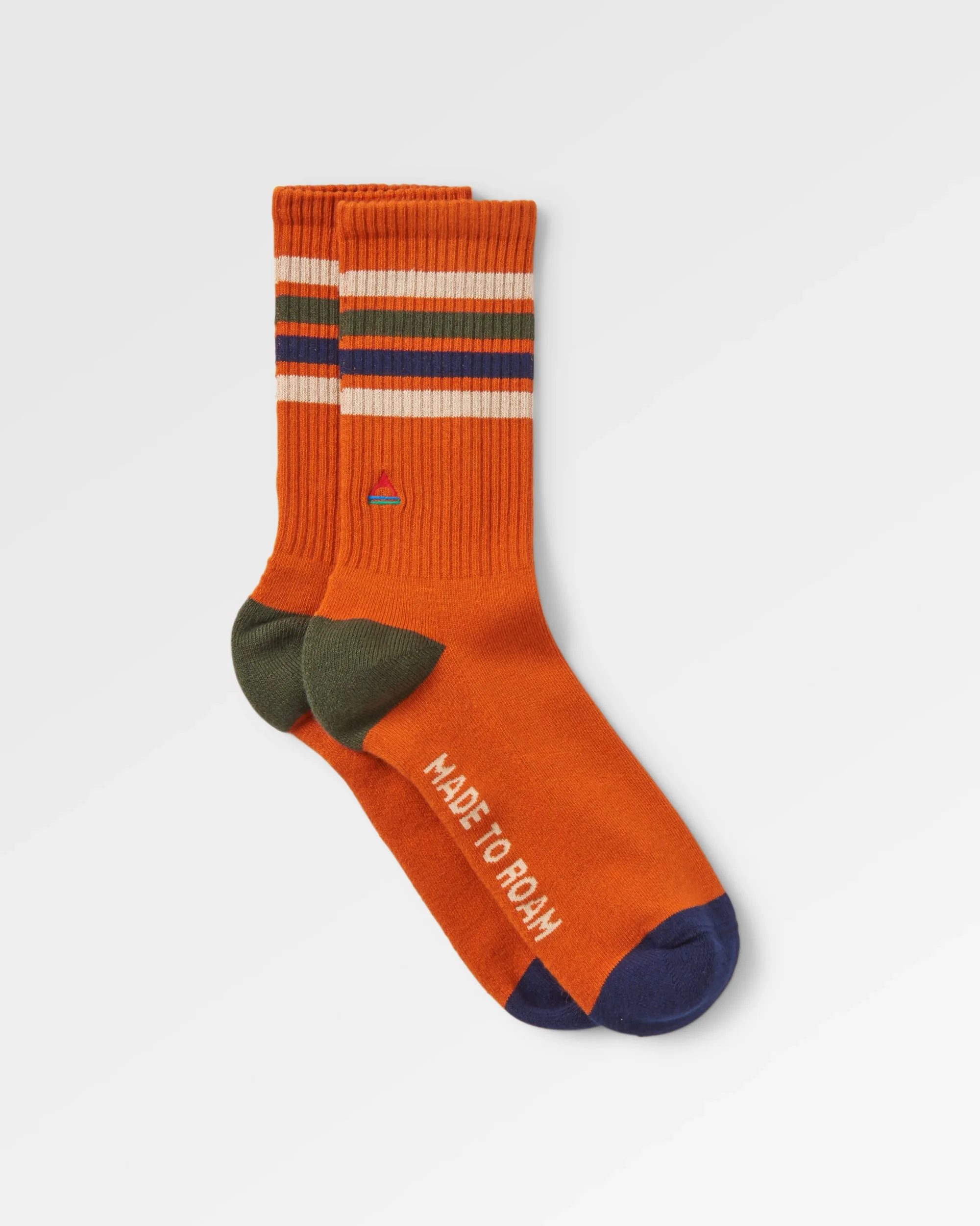 Classic Midweight Crew Socks - Burnt Orange