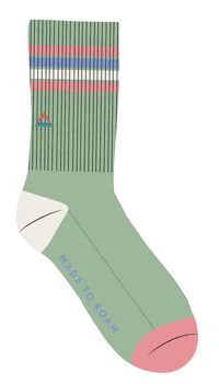 Organic Mid-weight Crew Socks - Green Fig - Image 5