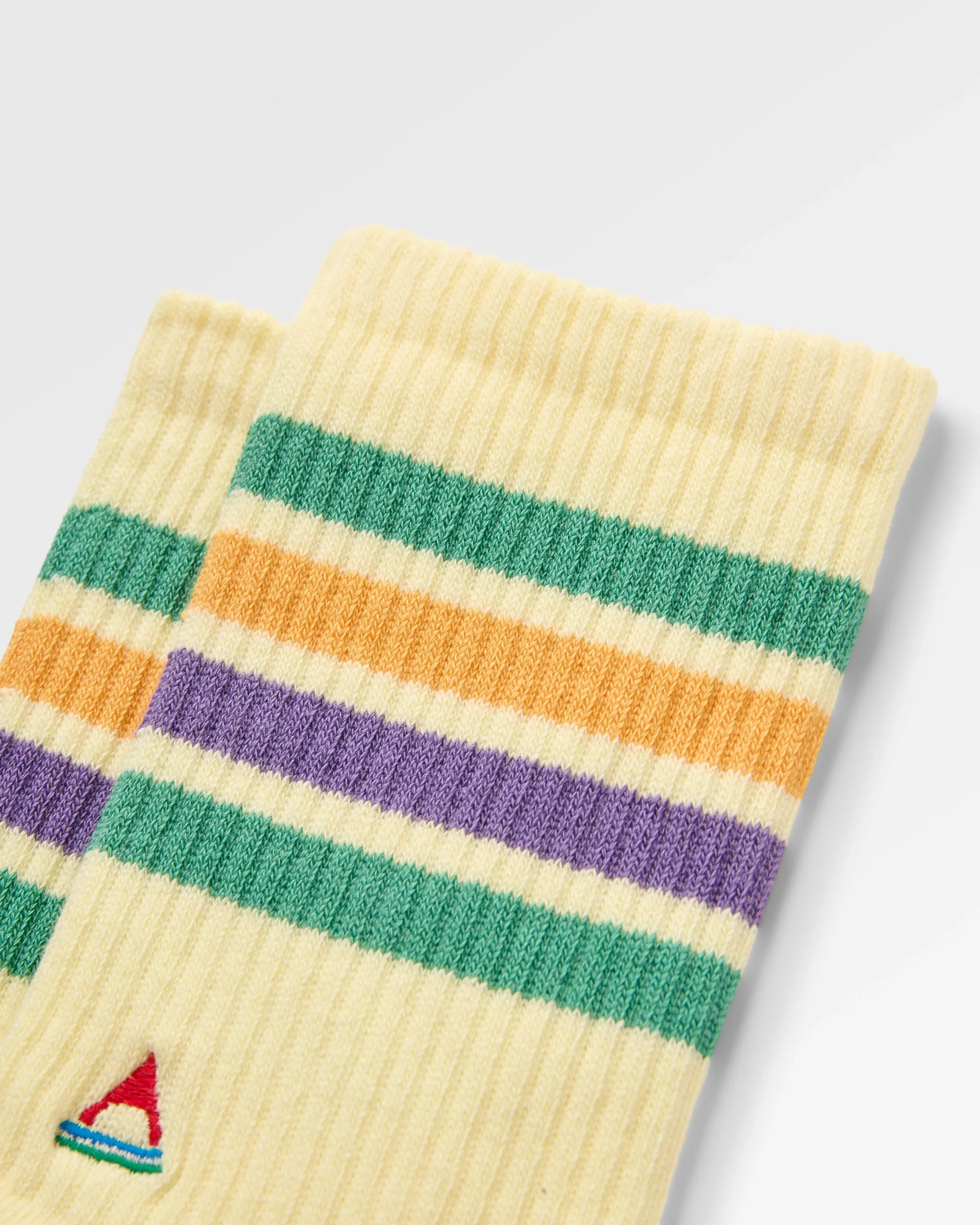 Classic Midweight Crew Socks - Pale Yellow - Image 2