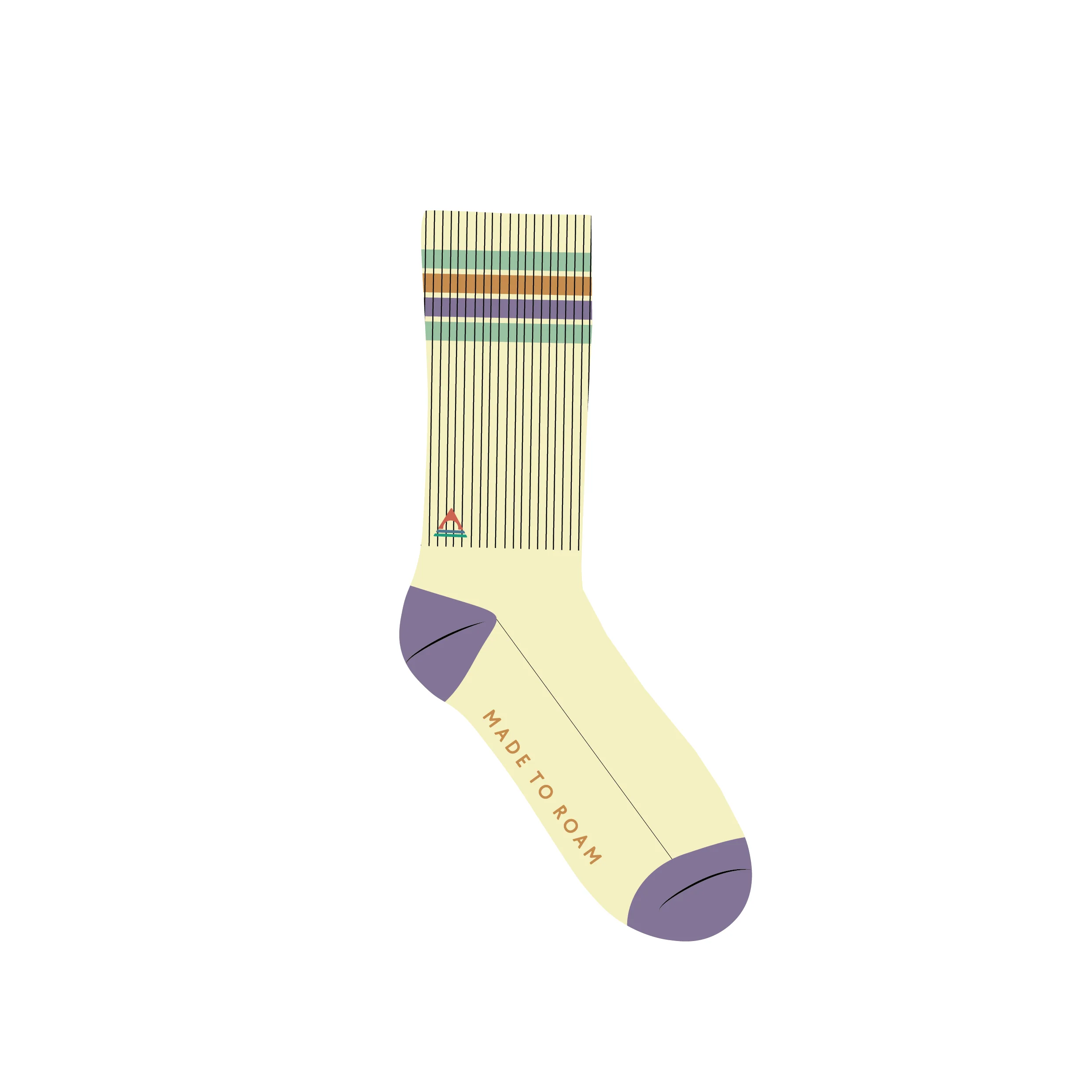 Classic Midweight Crew Socks - Pale Yellow - Image 5