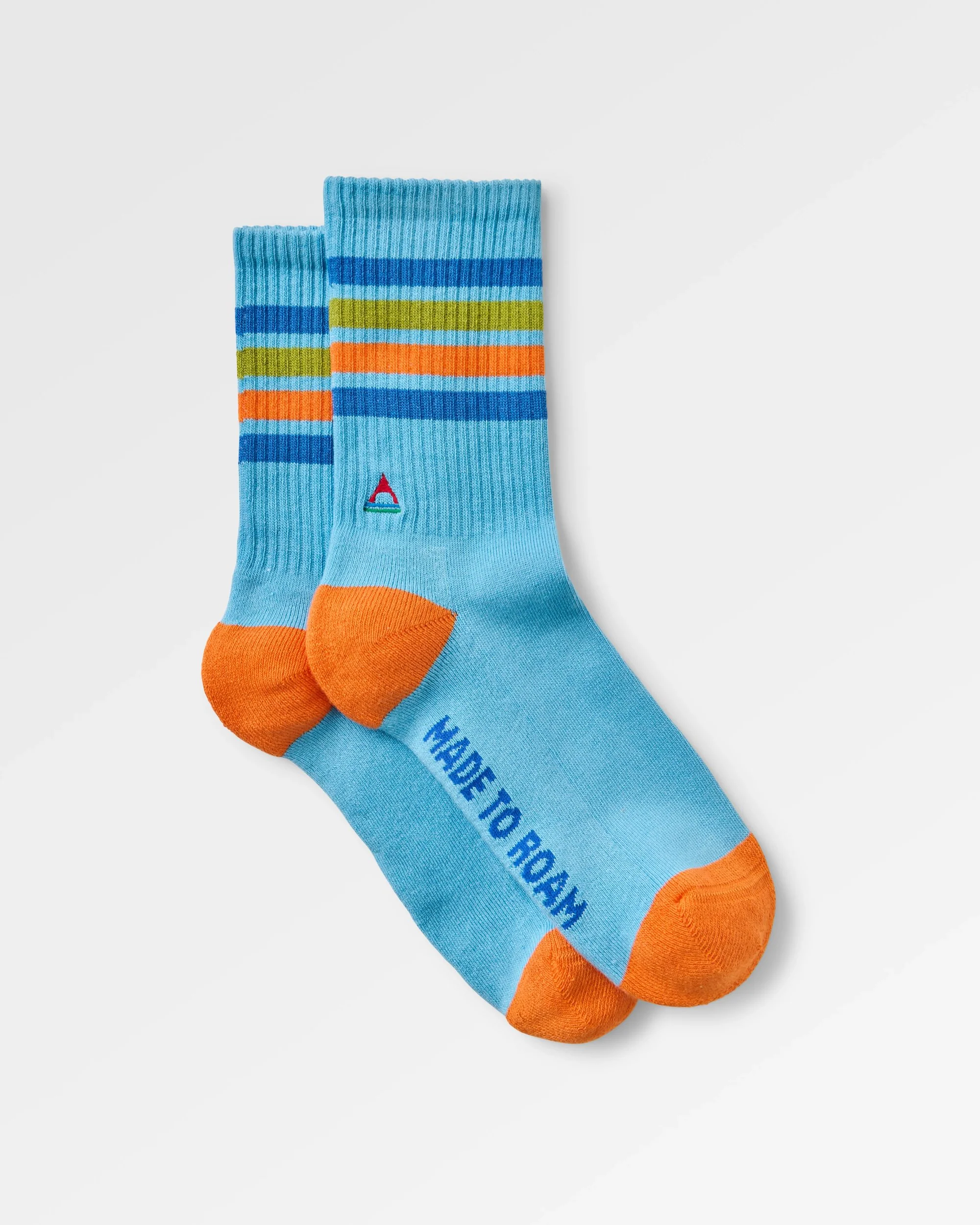 Classic Midweight Crew Socks - Retro Blue