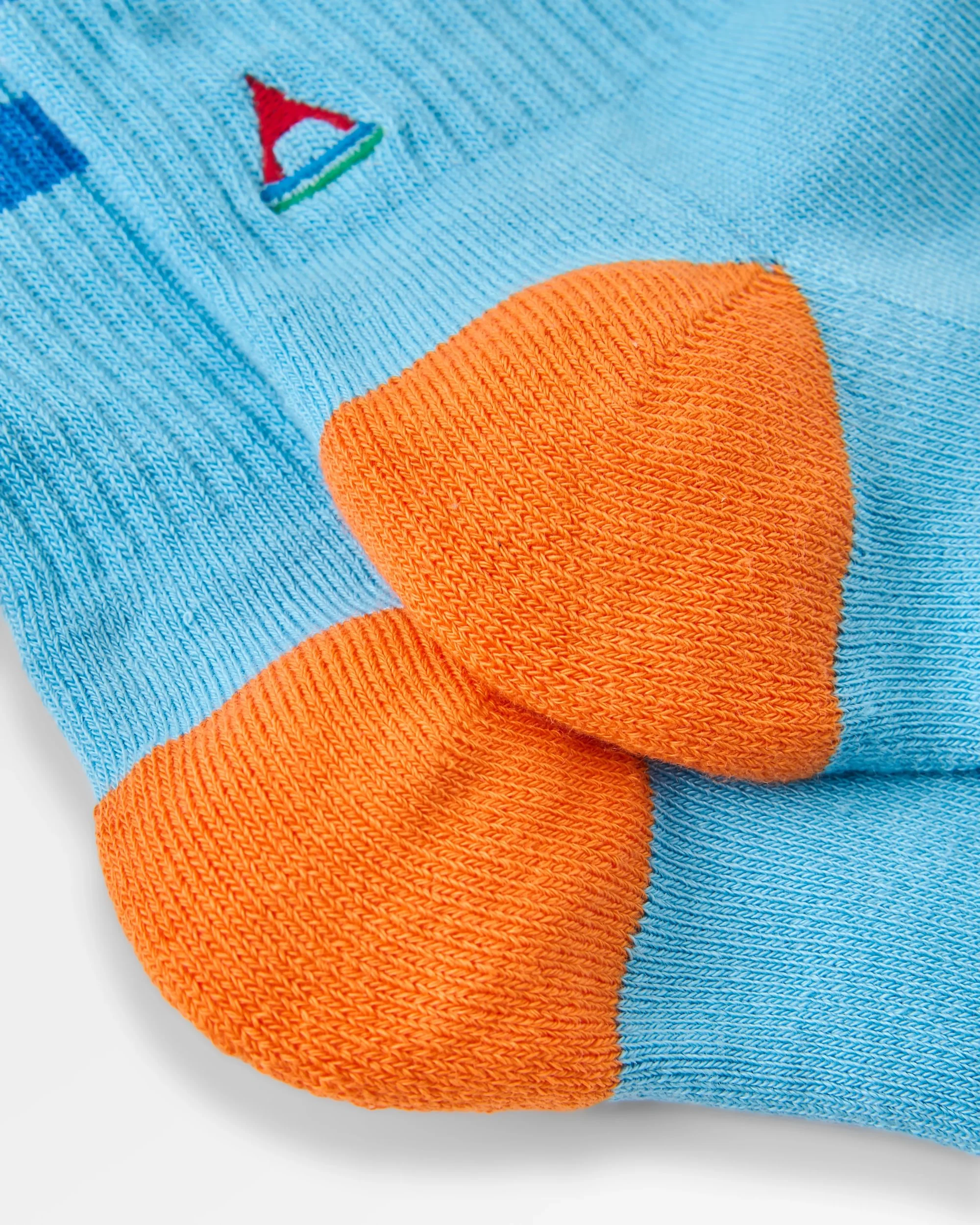 Classic Midweight Crew Socks - Retro Blue - Image 2