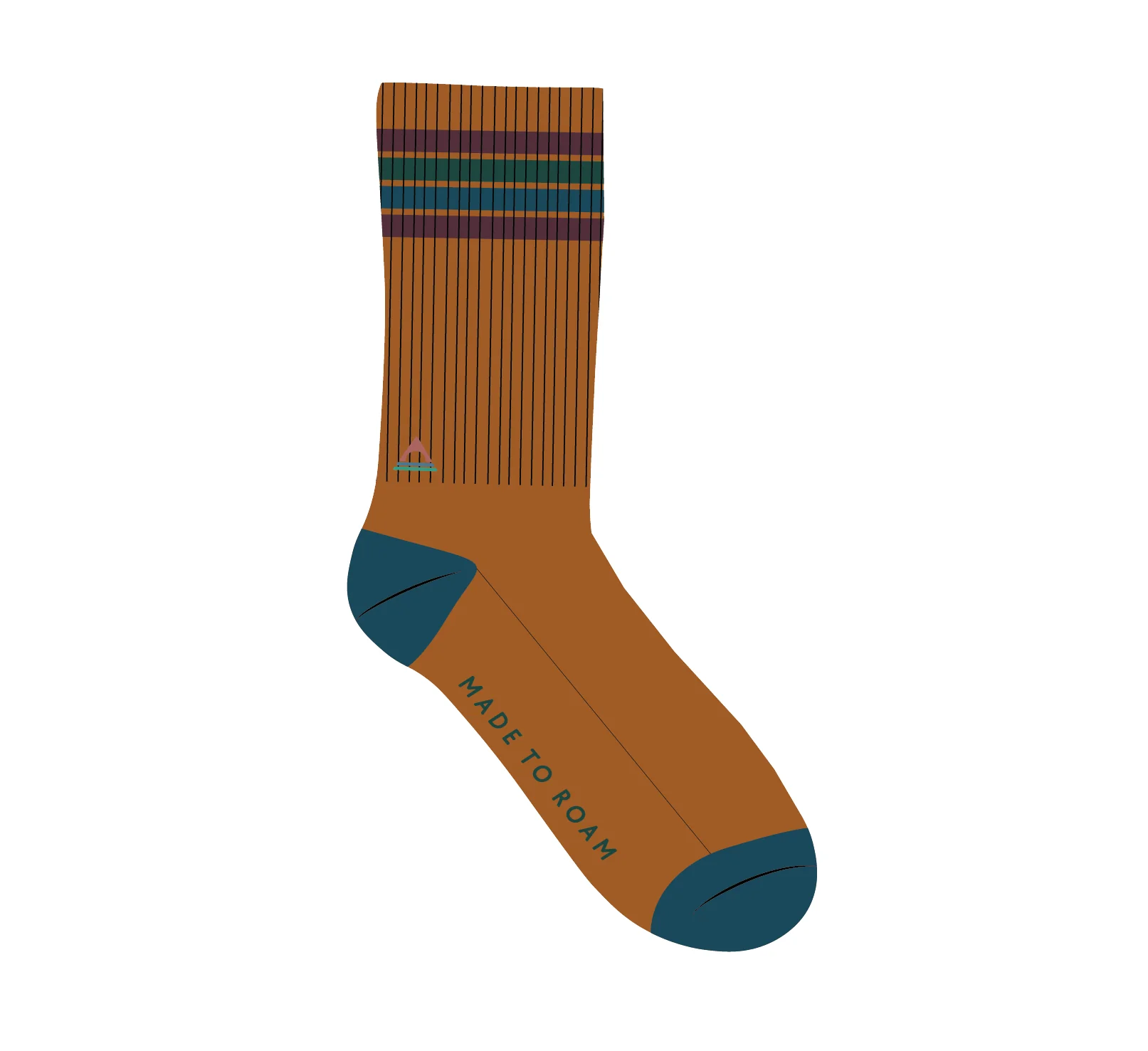 Classic Midweight Crew Socks - Retro Orange - Image 5