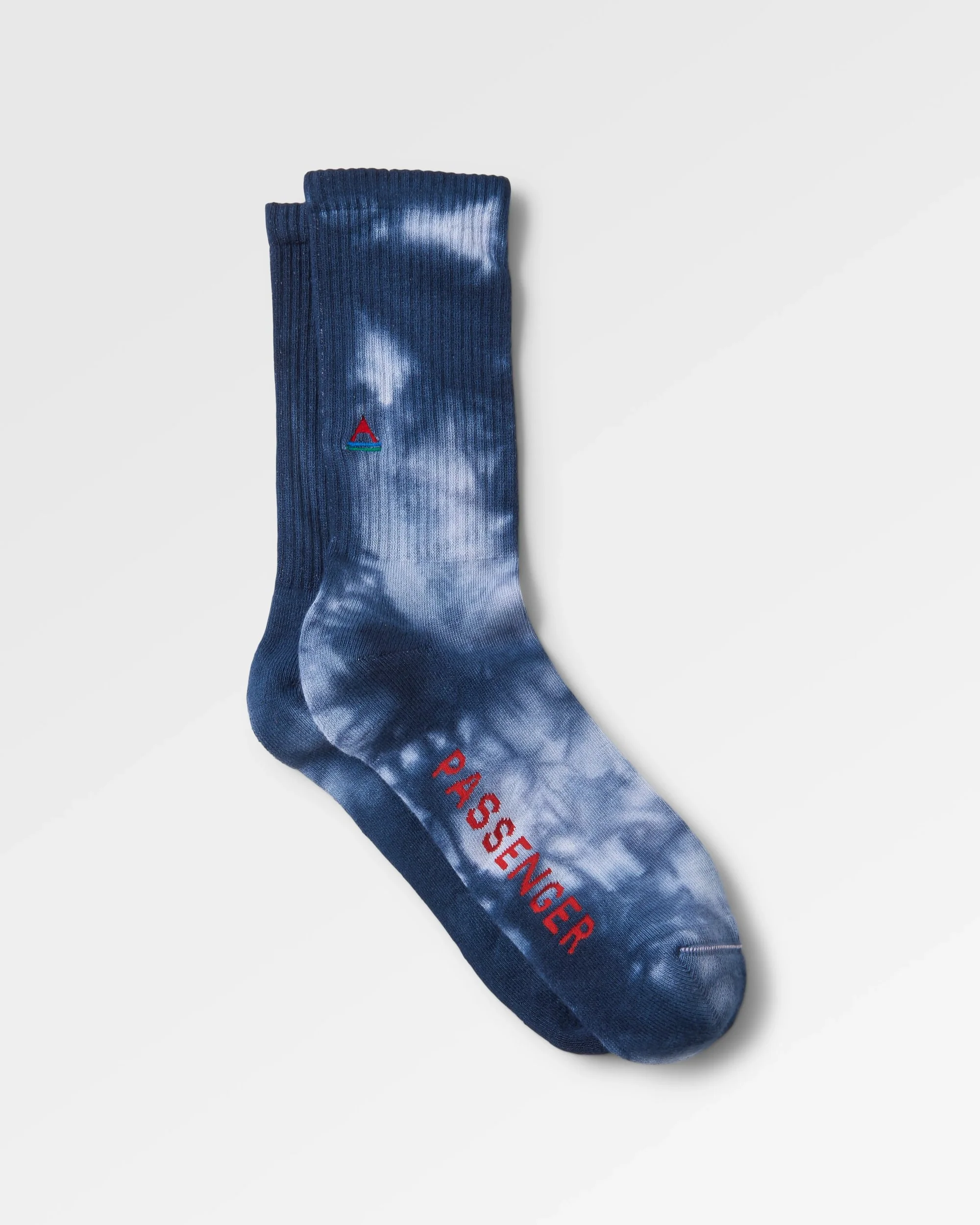 Classic Midweight Crew Socks - Tie Dye Deep Navy