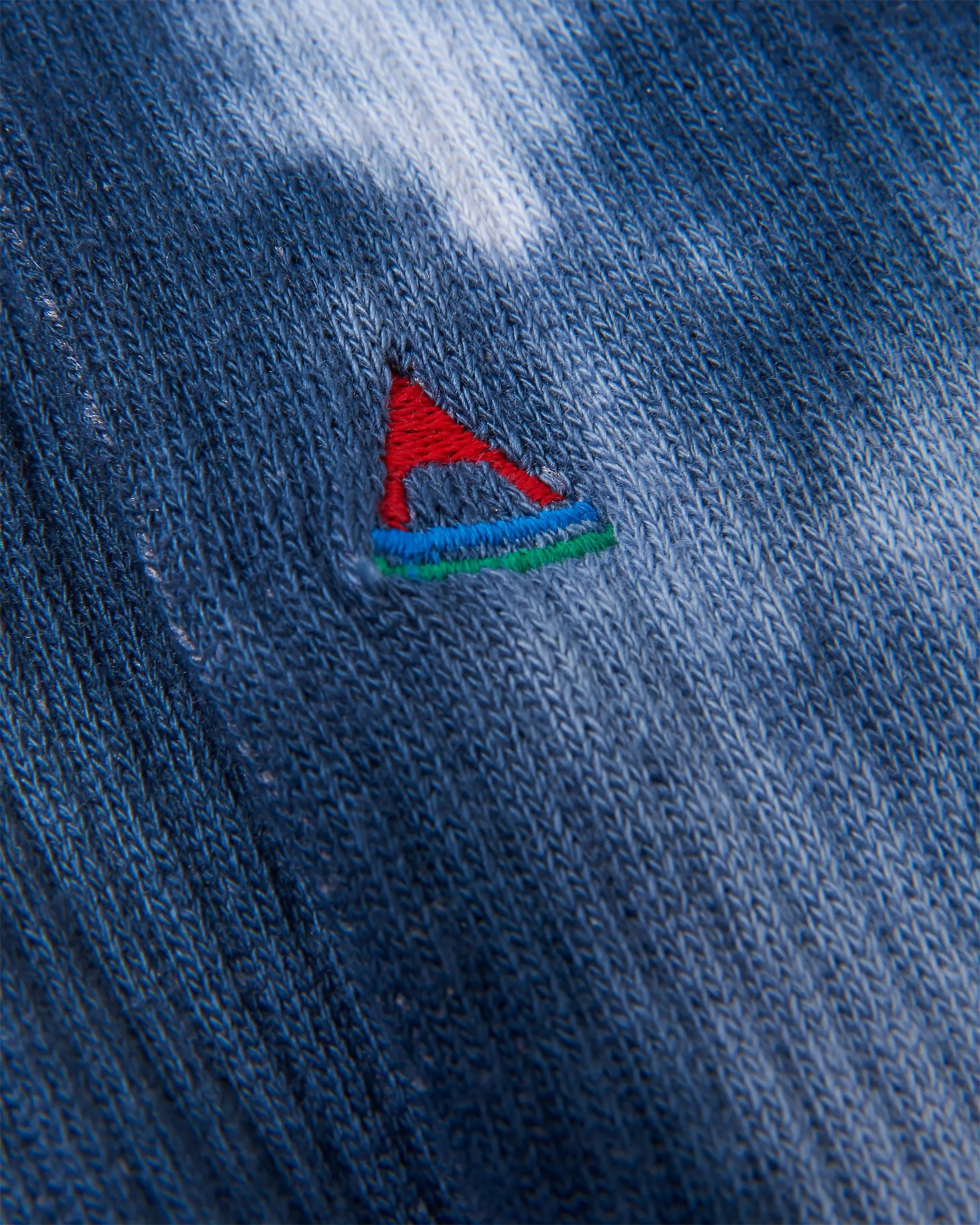 Classic Midweight Crew Socks - Tie Dye Deep Navy - Image 2