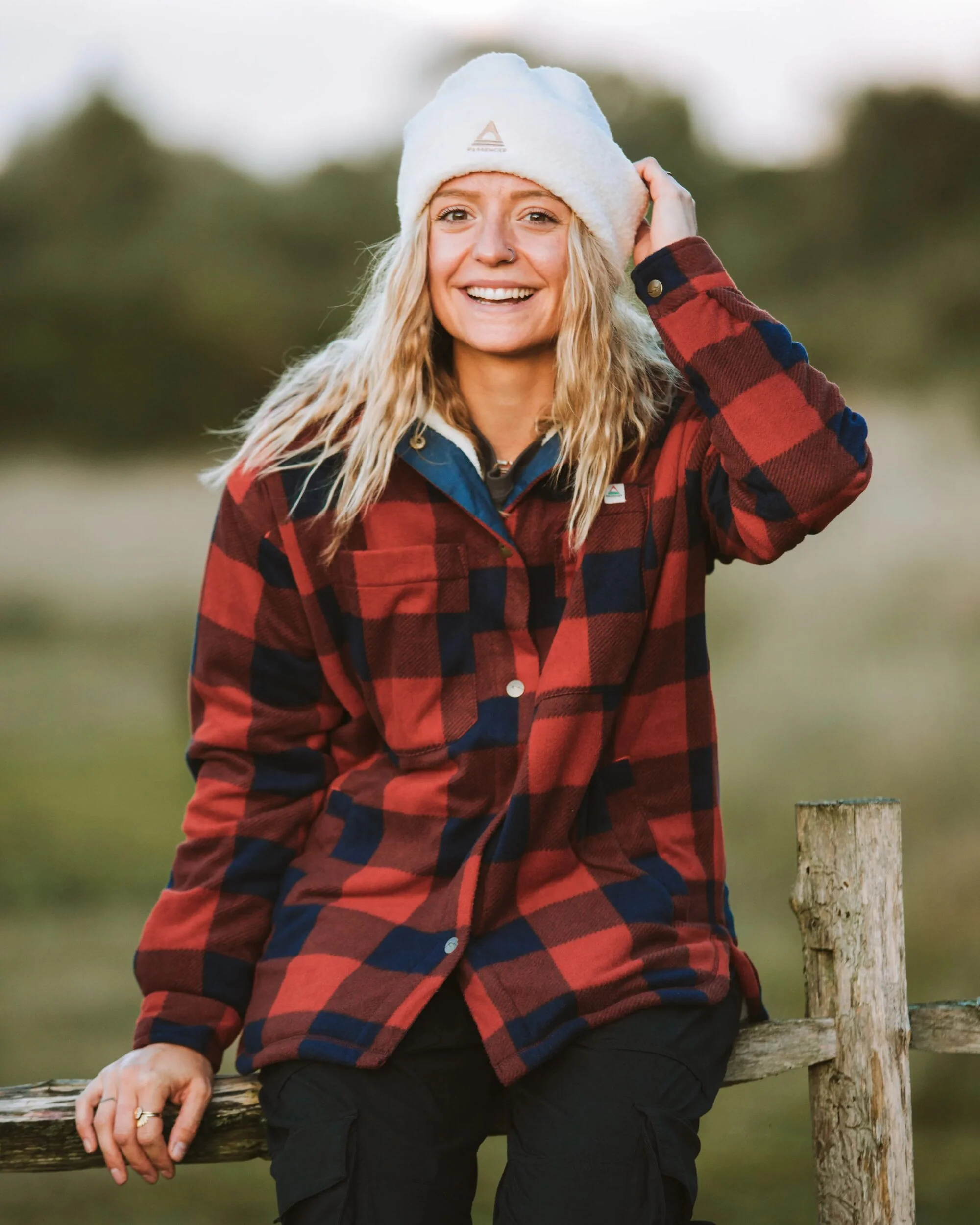 Orion Sherpa-Lined Polar Fleece Shirt - Red Ochre Buffalo