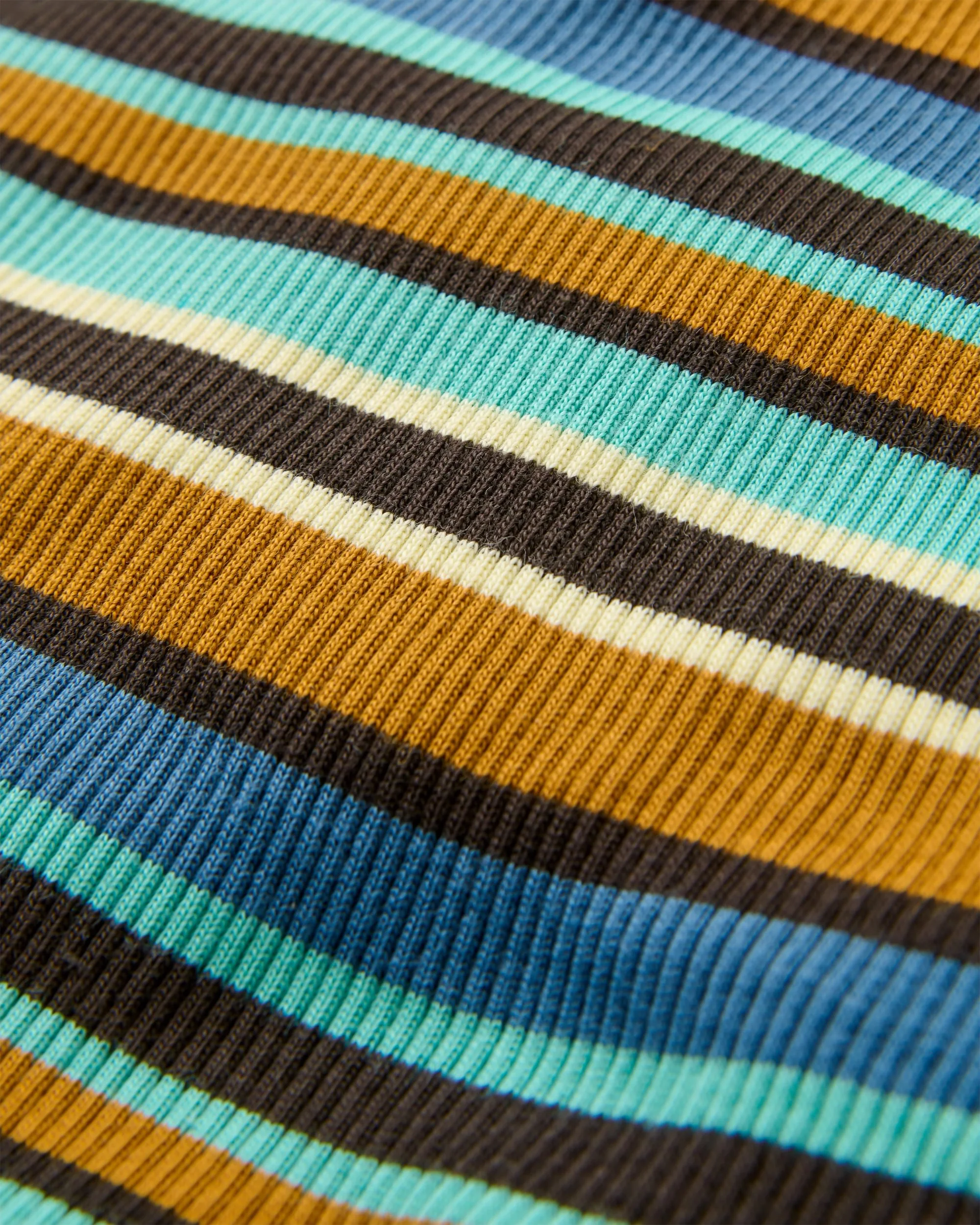 Out There Ribbed Cropped Vest - Espresso Multi Stripe - Image 7