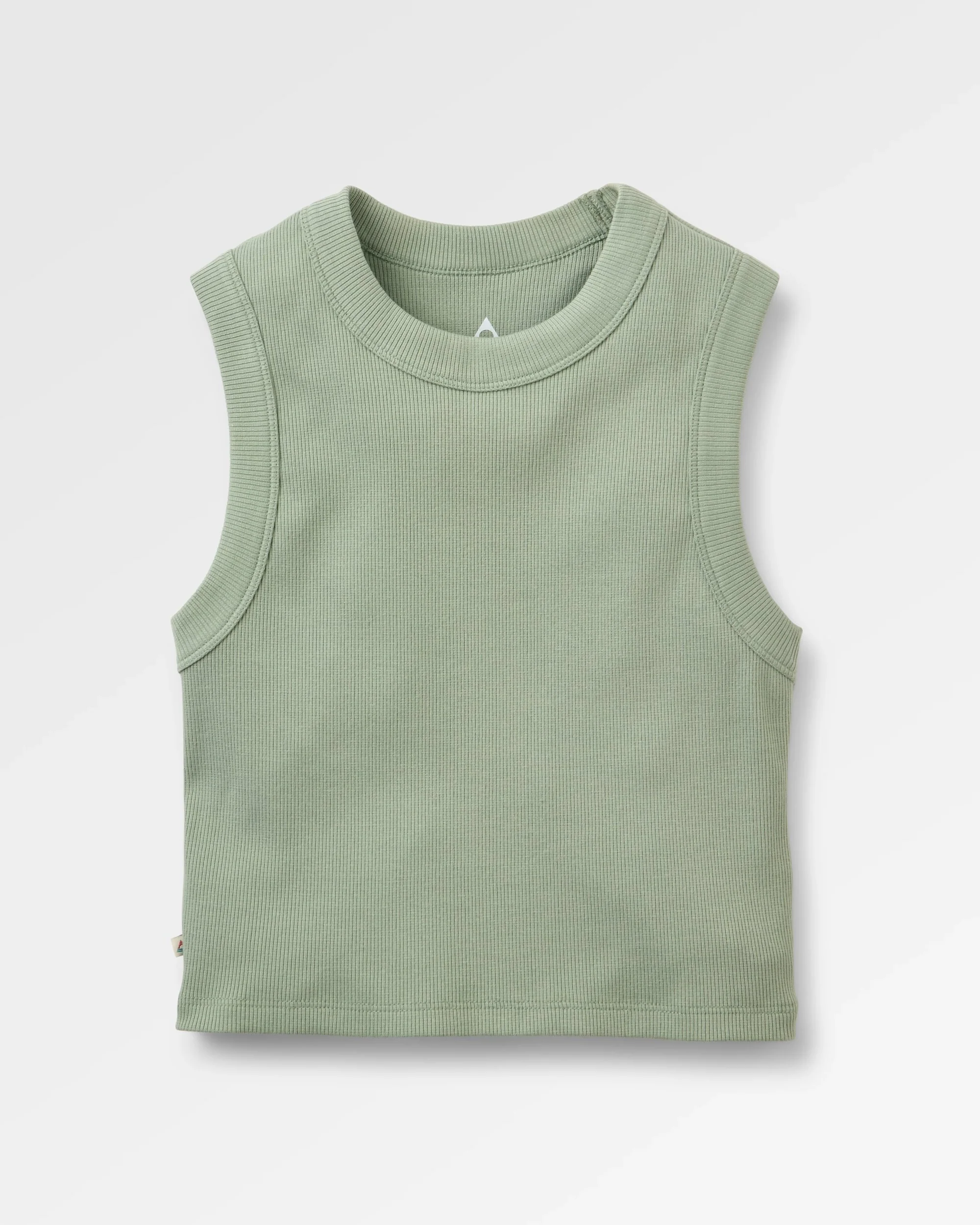 Out There Ribbed Cropped Vest - Pistachio - Image 2
