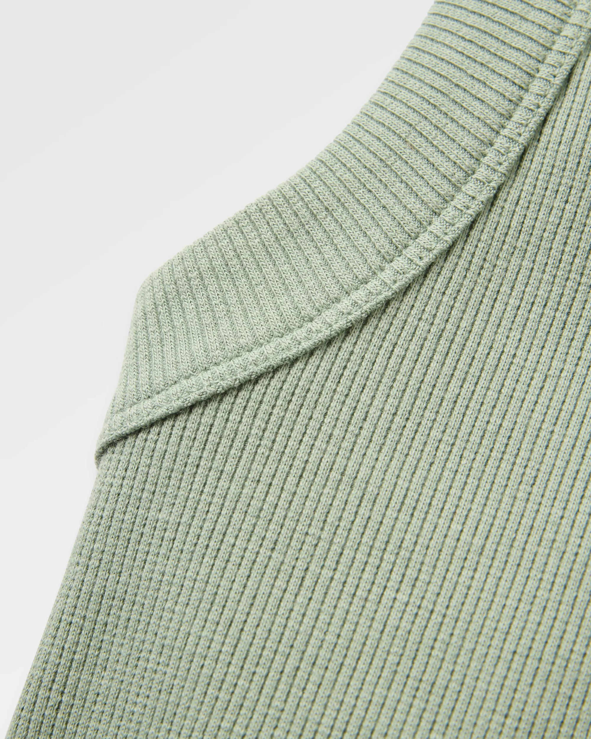 Out There Ribbed Cropped Vest - Pistachio - Image 3