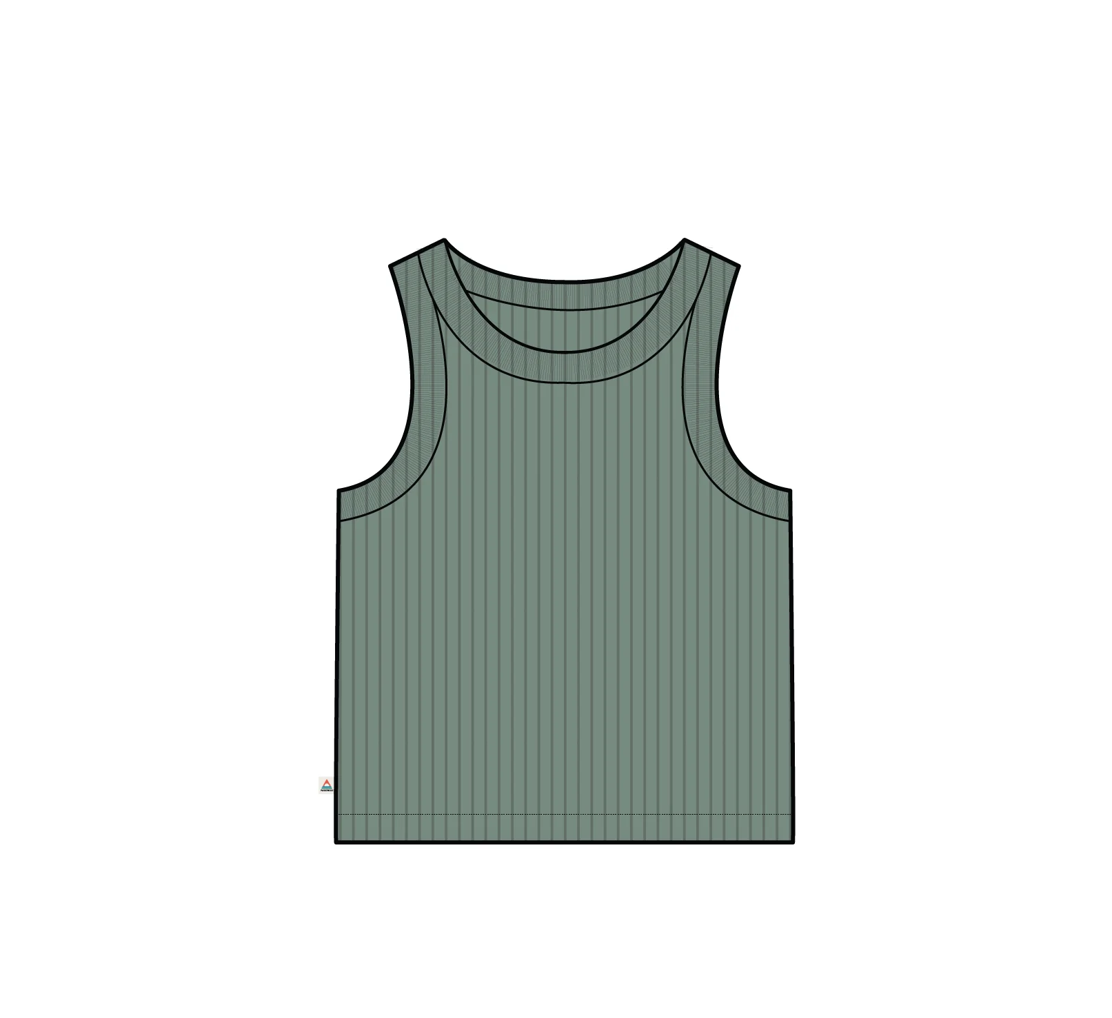 Out There Ribbed Cropped Vest - Pistachio - Image 6