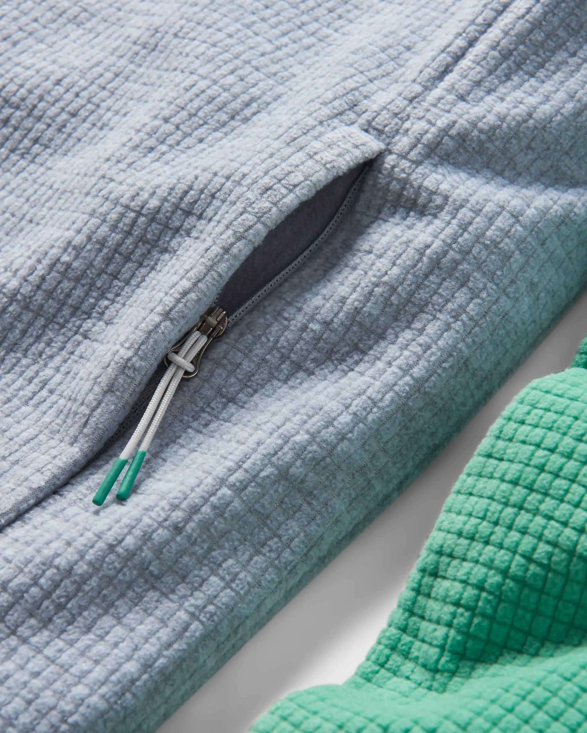 Overlook Grid Polar Fleece - Green Spruce/Grey Marl - Image 9