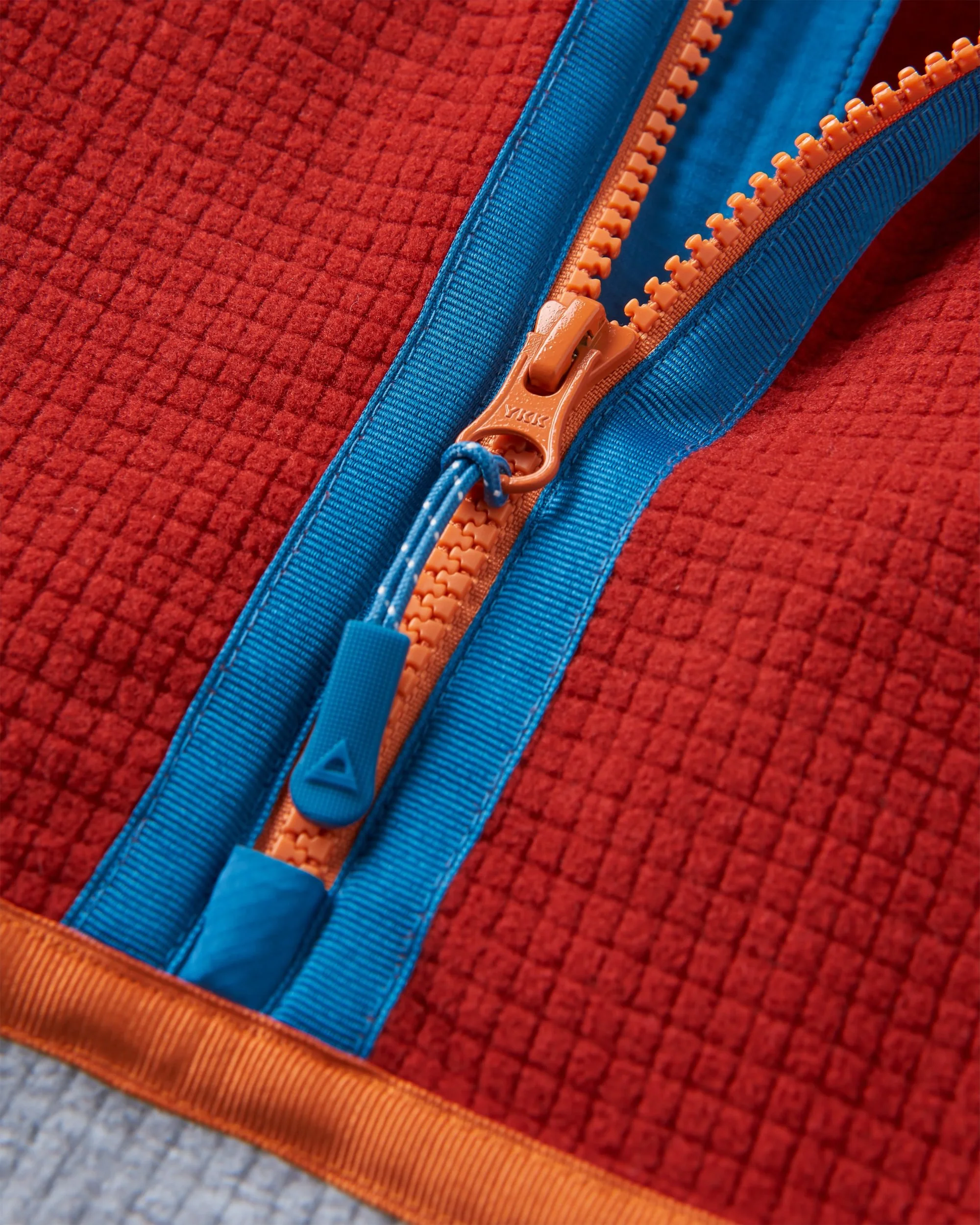 Overlook Grid Polar Fleece - Red Ochre/Grey Marl - Image 8