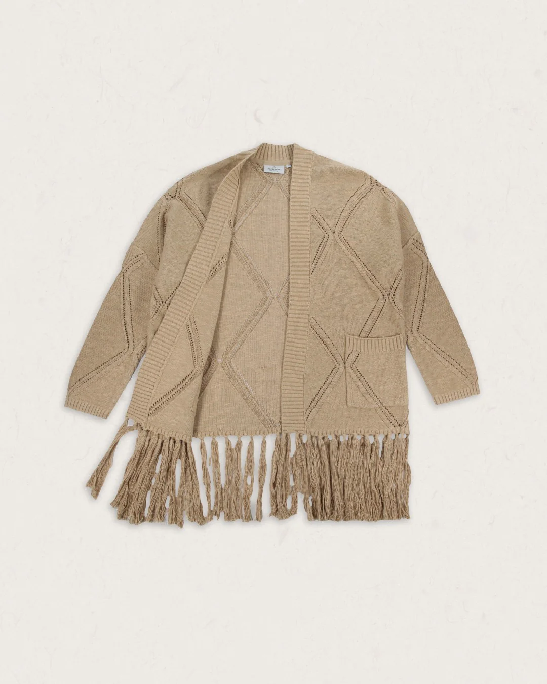 Palm Organic Cotton Cardigan - Biscuit - Image 9