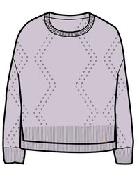 Palm Organic Oversized Knitted Jumper - Orchid Hush - Image 10