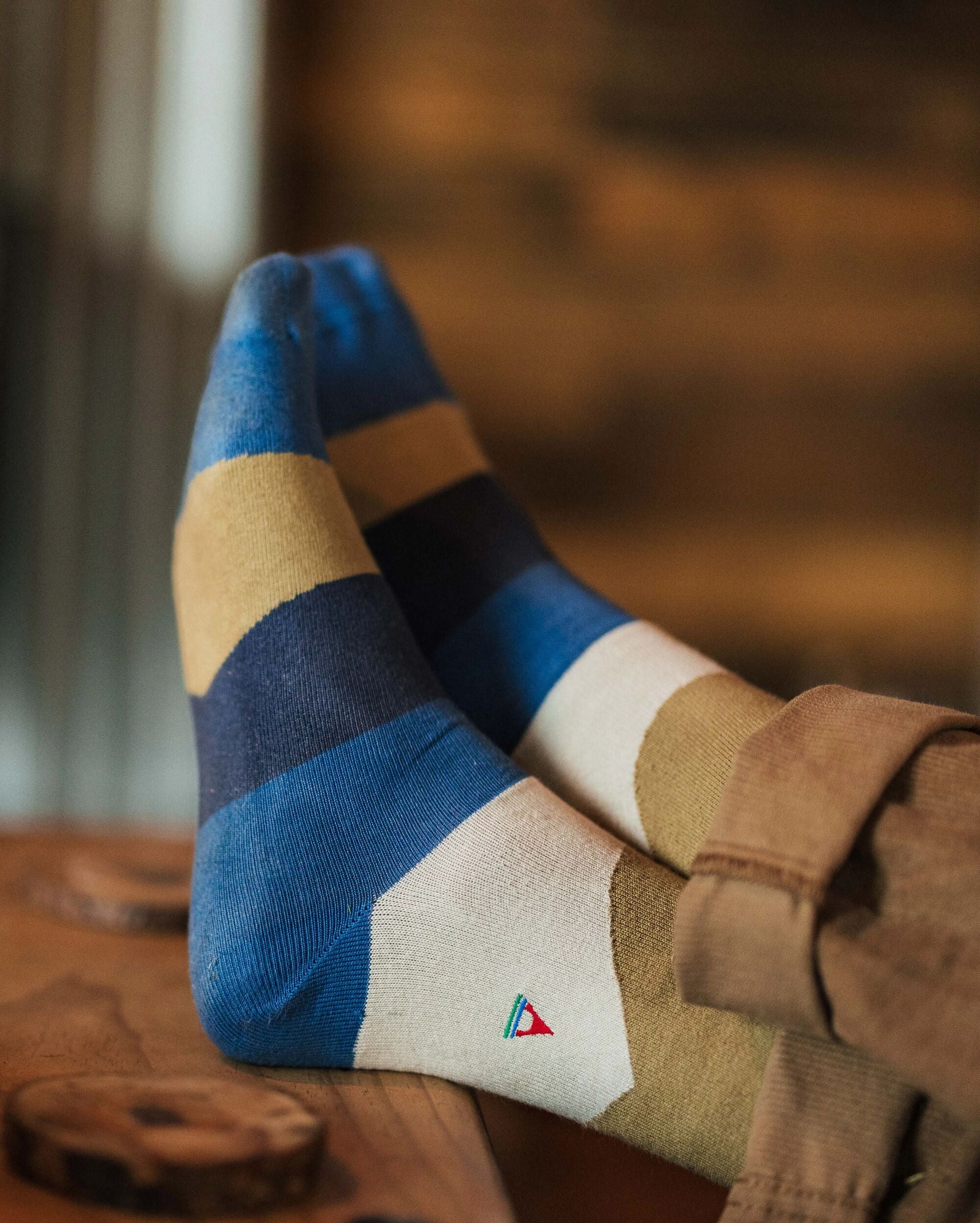 Panorama Organic Midweight Crew Socks - Scenic Toffee - Image 3