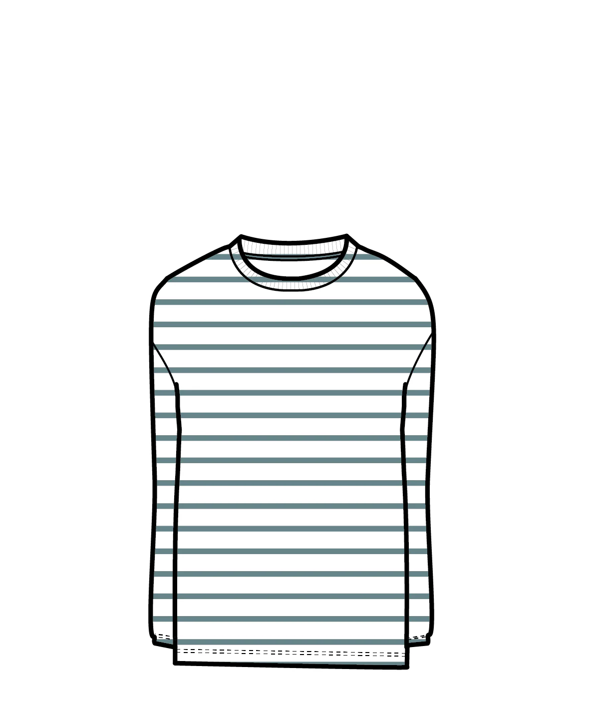 Panorama Striped LS T-Shirt - Arctic Stripe - Image 9