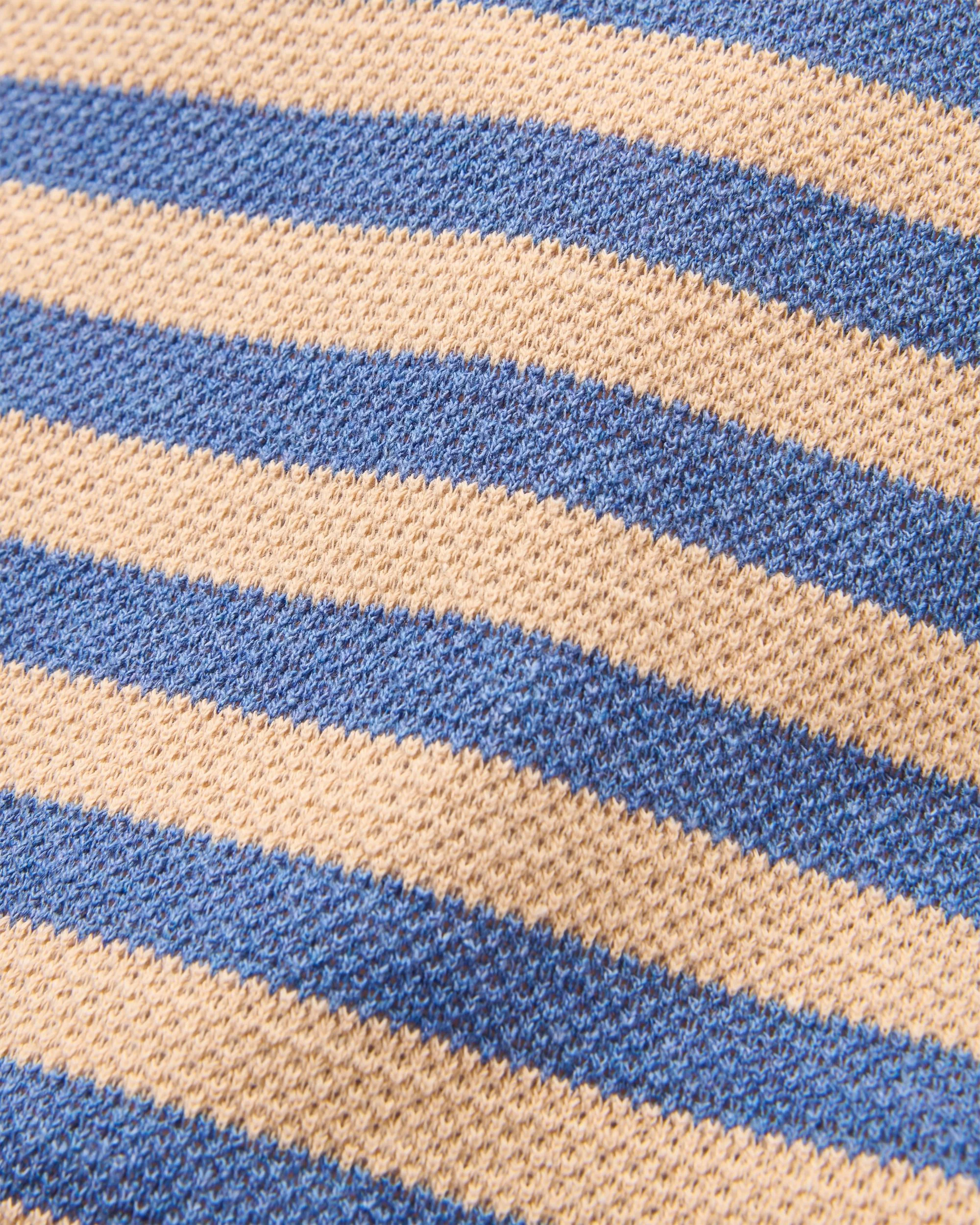 Panorama Striped LS T-Shirt - Faded Denim/Orange Peach Stripe - Image 8